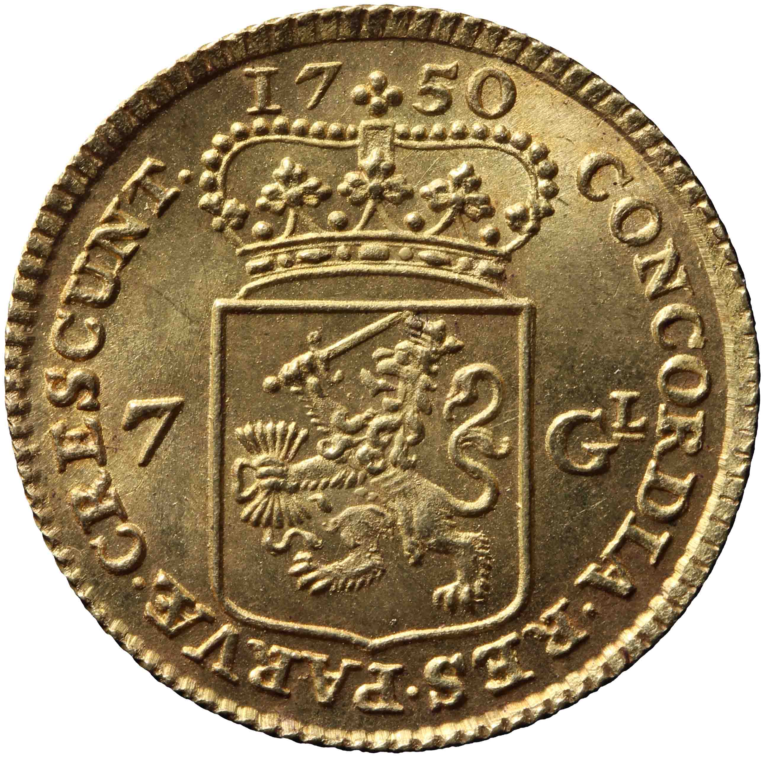 Afbeelding van de keerzijde. halve gouden rijder. Inventarisnummer:HNM-01525