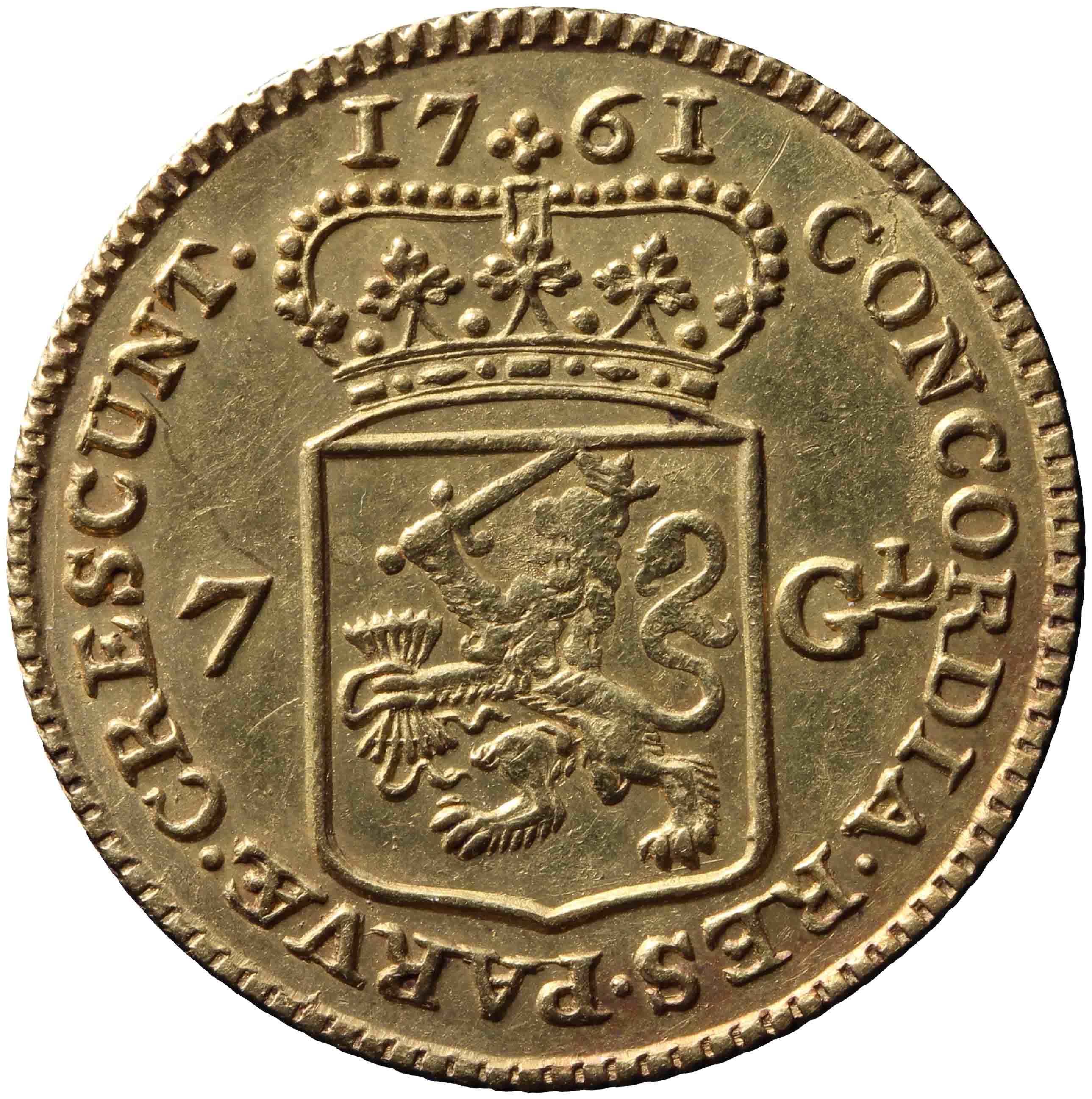 Afbeelding van de keerzijde. halve gouden rijder. Inventarisnummer:HNM-01530