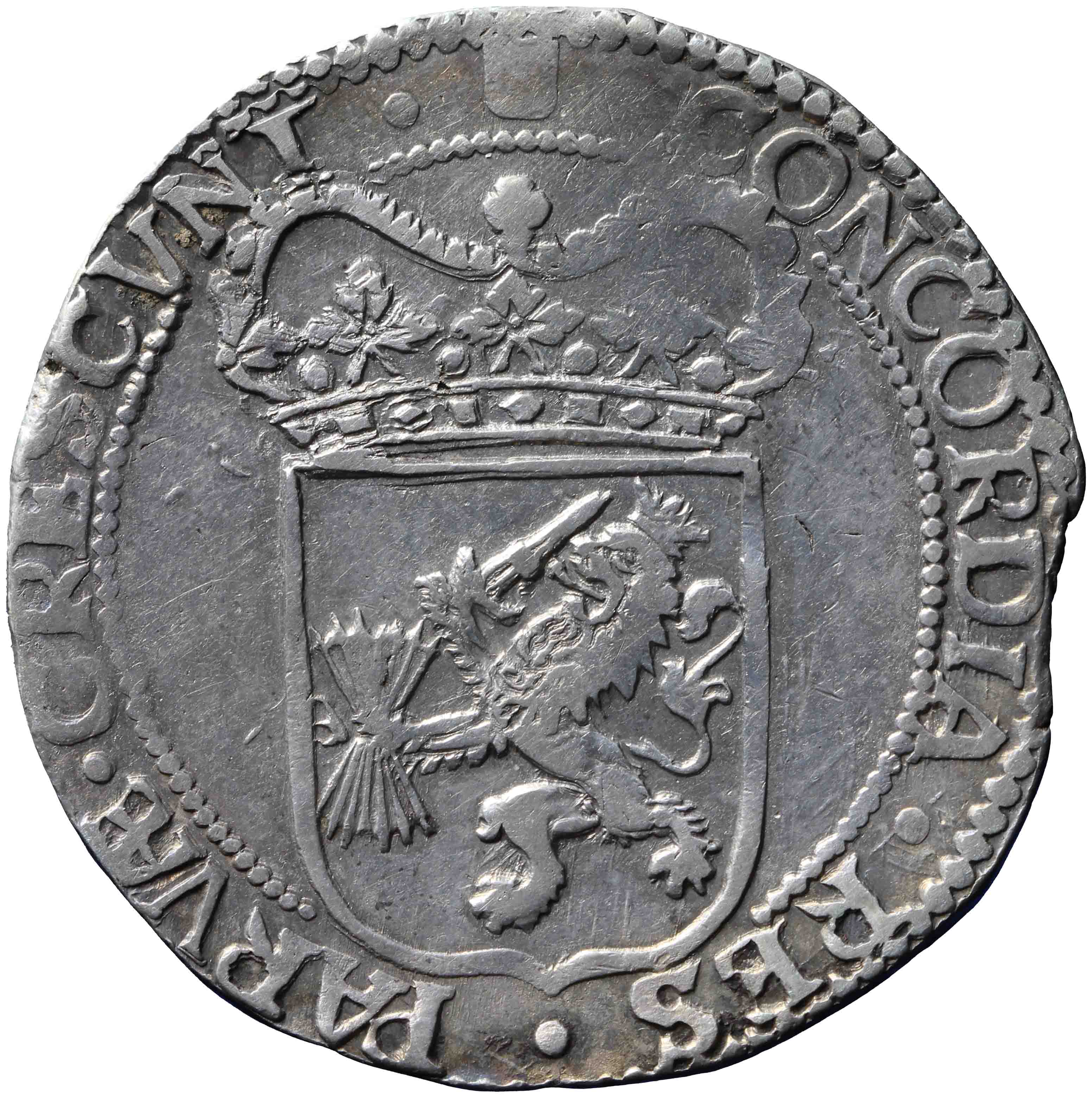 Afbeelding van de keerzijde. zilveren dukaat. Inventarisnummer:HNM-01642