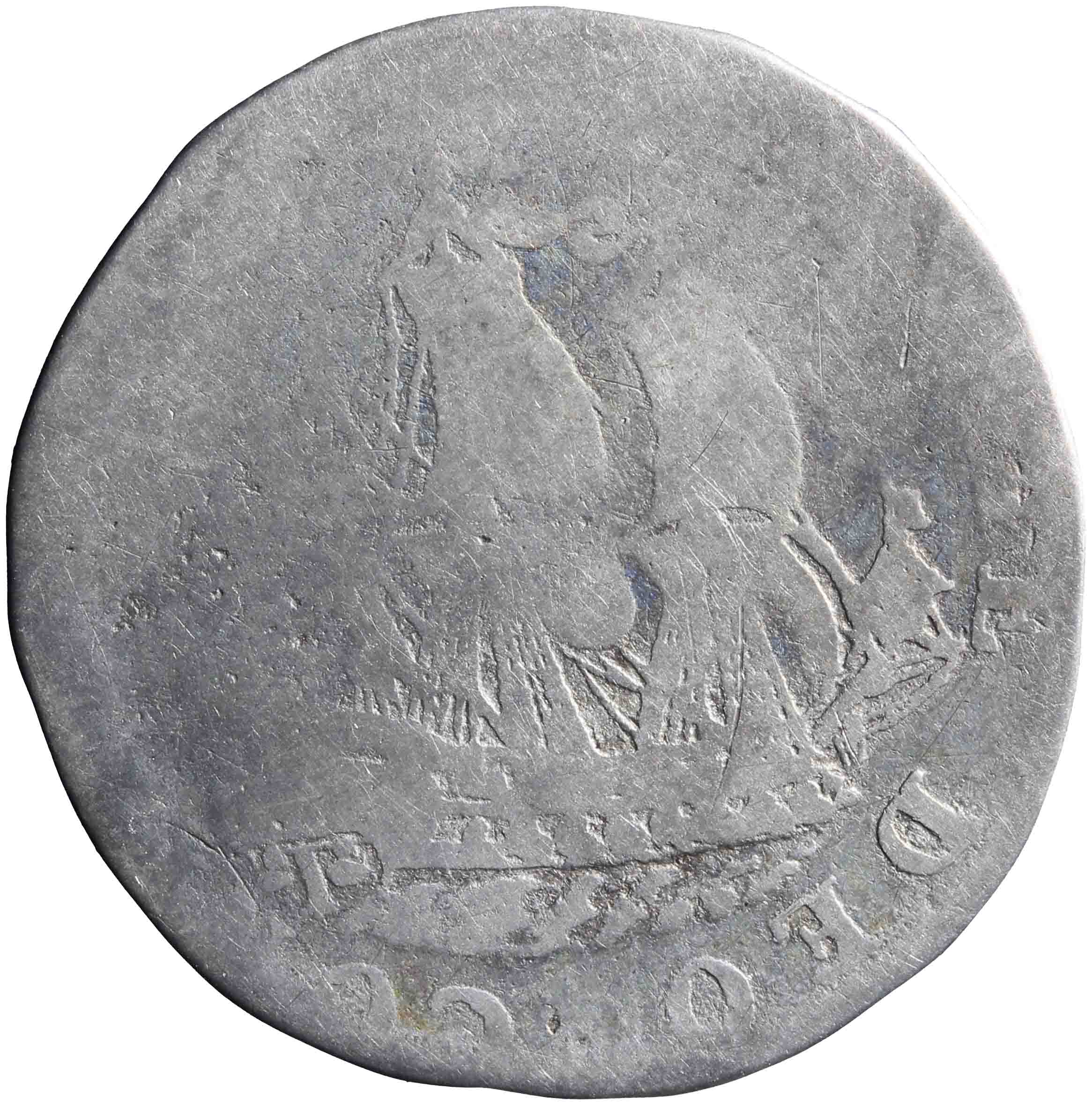 Afbeelding van de voorzijde. scheepjesschelling. Inventarisnummer:HNM-01732