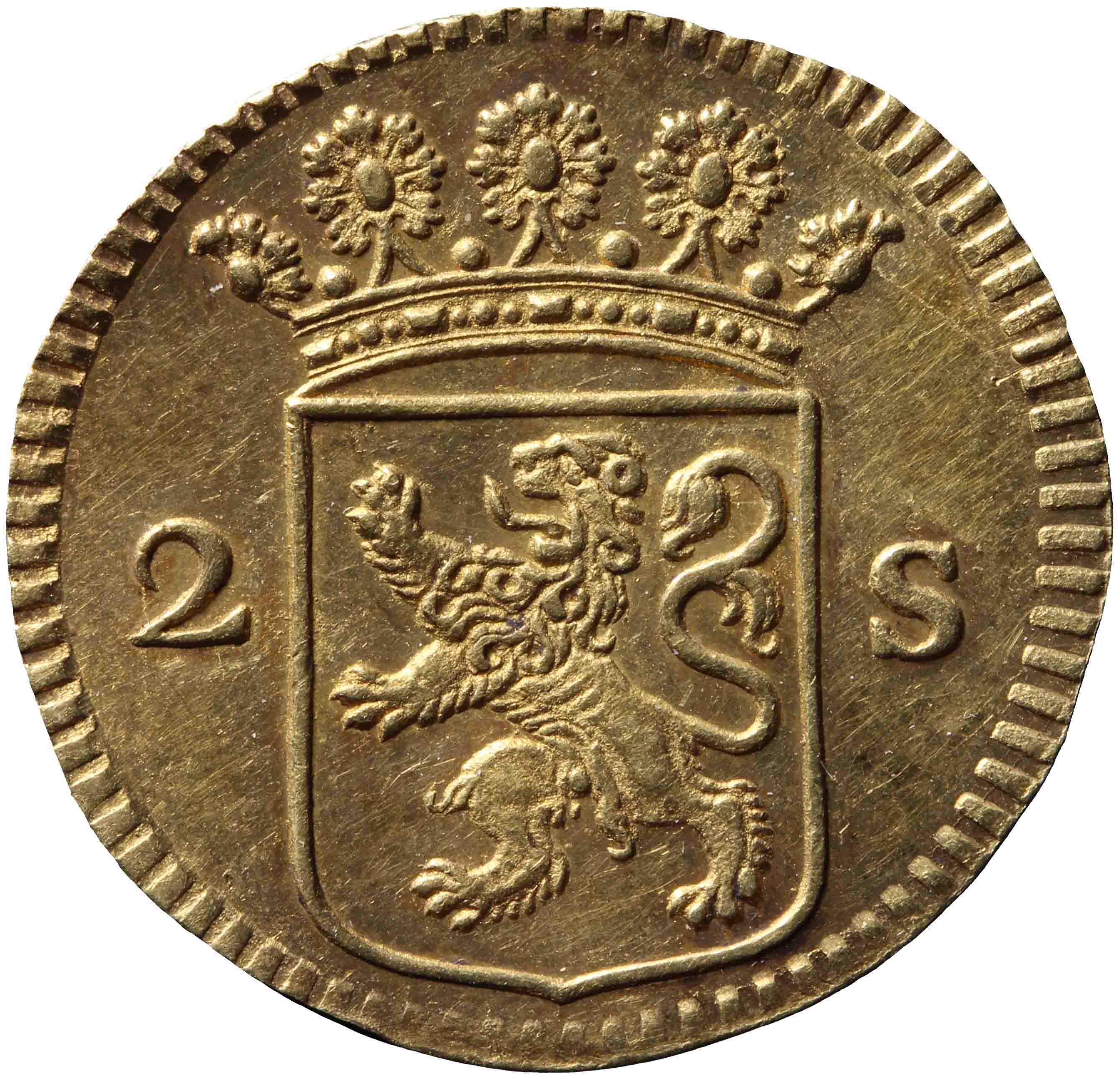 Afbeelding van de voorzijde. dubbele wapenstuiver. Inventarisnummer:HNM-01798