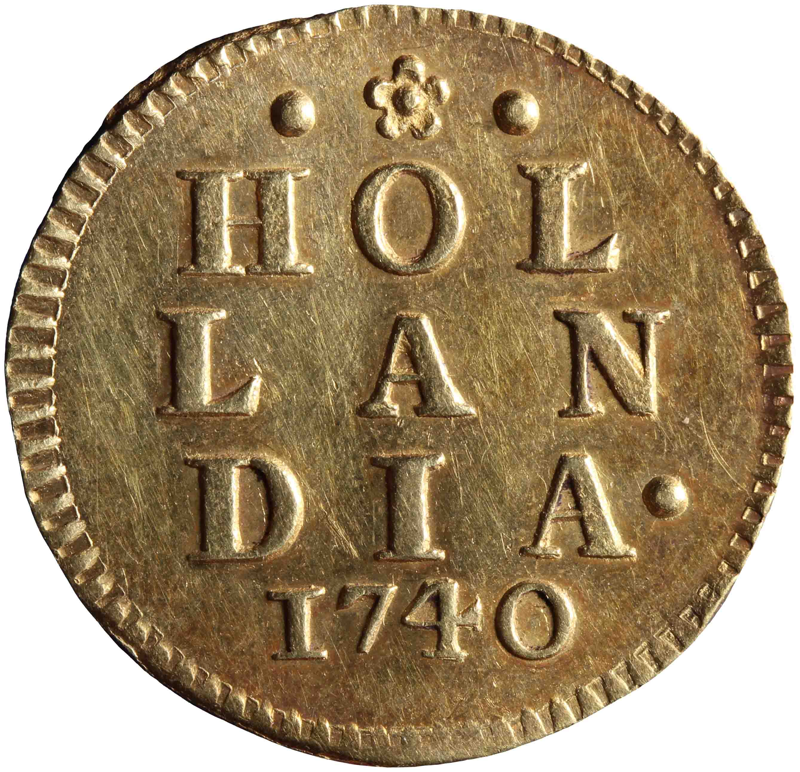 Afbeelding van de keerzijde. dubbele wapenstuiver. Inventarisnummer:HNM-01798