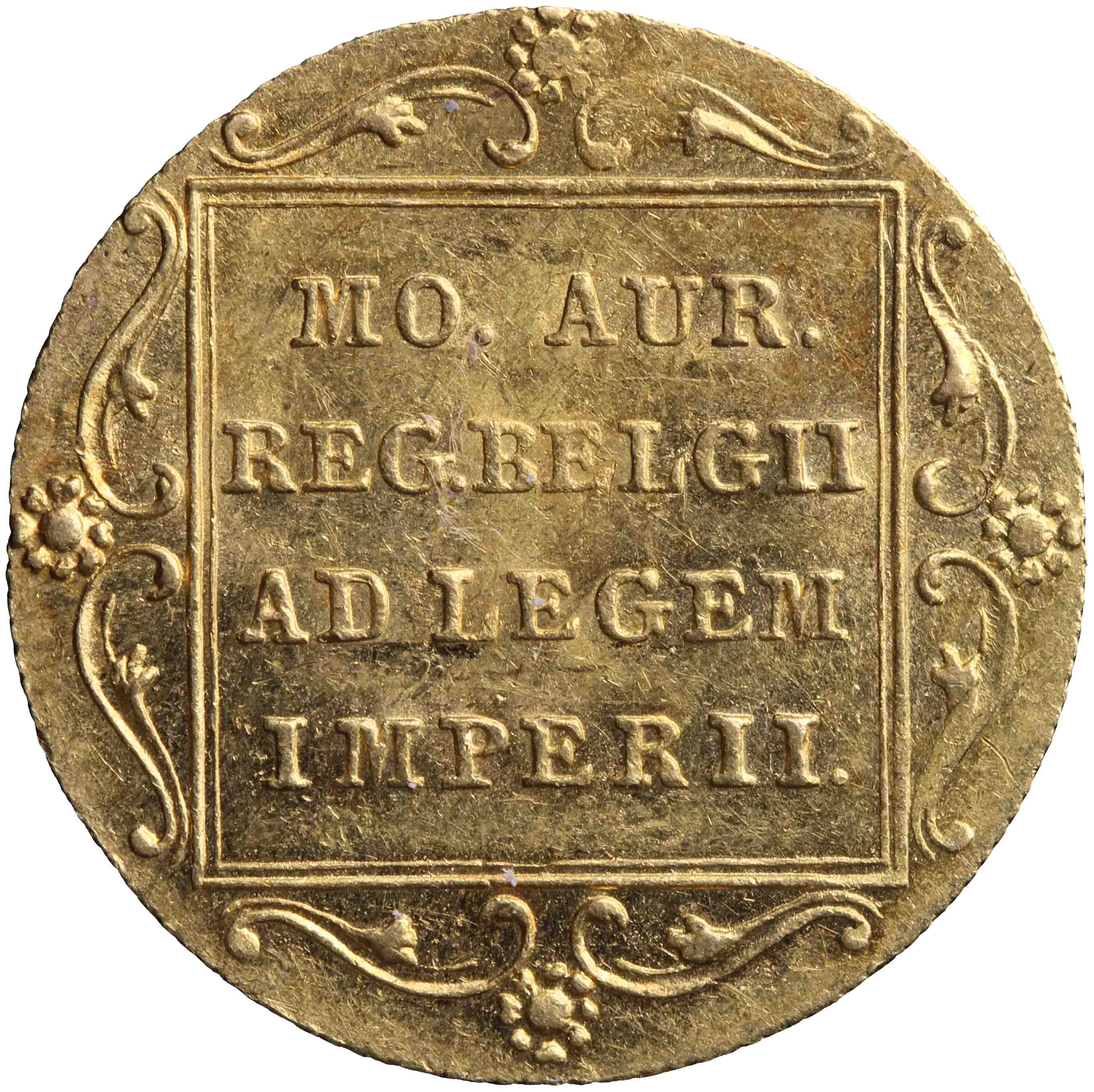 Afbeelding van de keerzijde. gouden dukaat. Inventarisnummer:HNM-05103