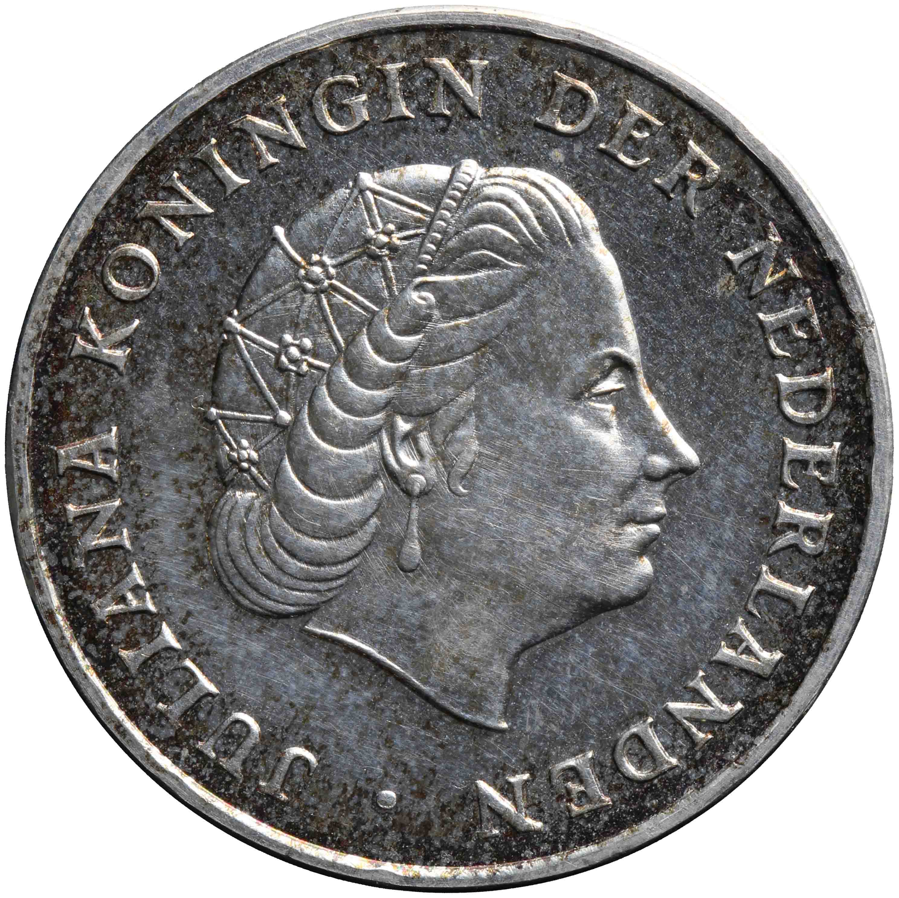 Afbeelding van de voorzijde. gulden. Inventarisnummer:HNM-07970