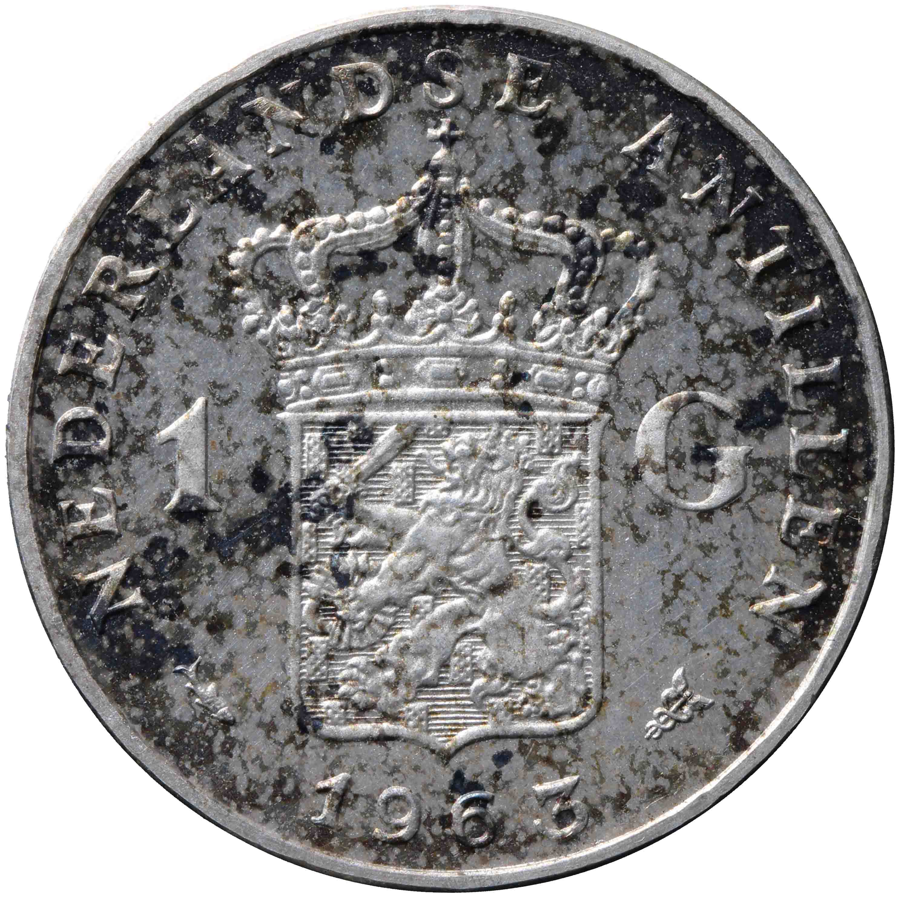 Afbeelding van de keerzijde. gulden. Inventarisnummer:HNM-07970