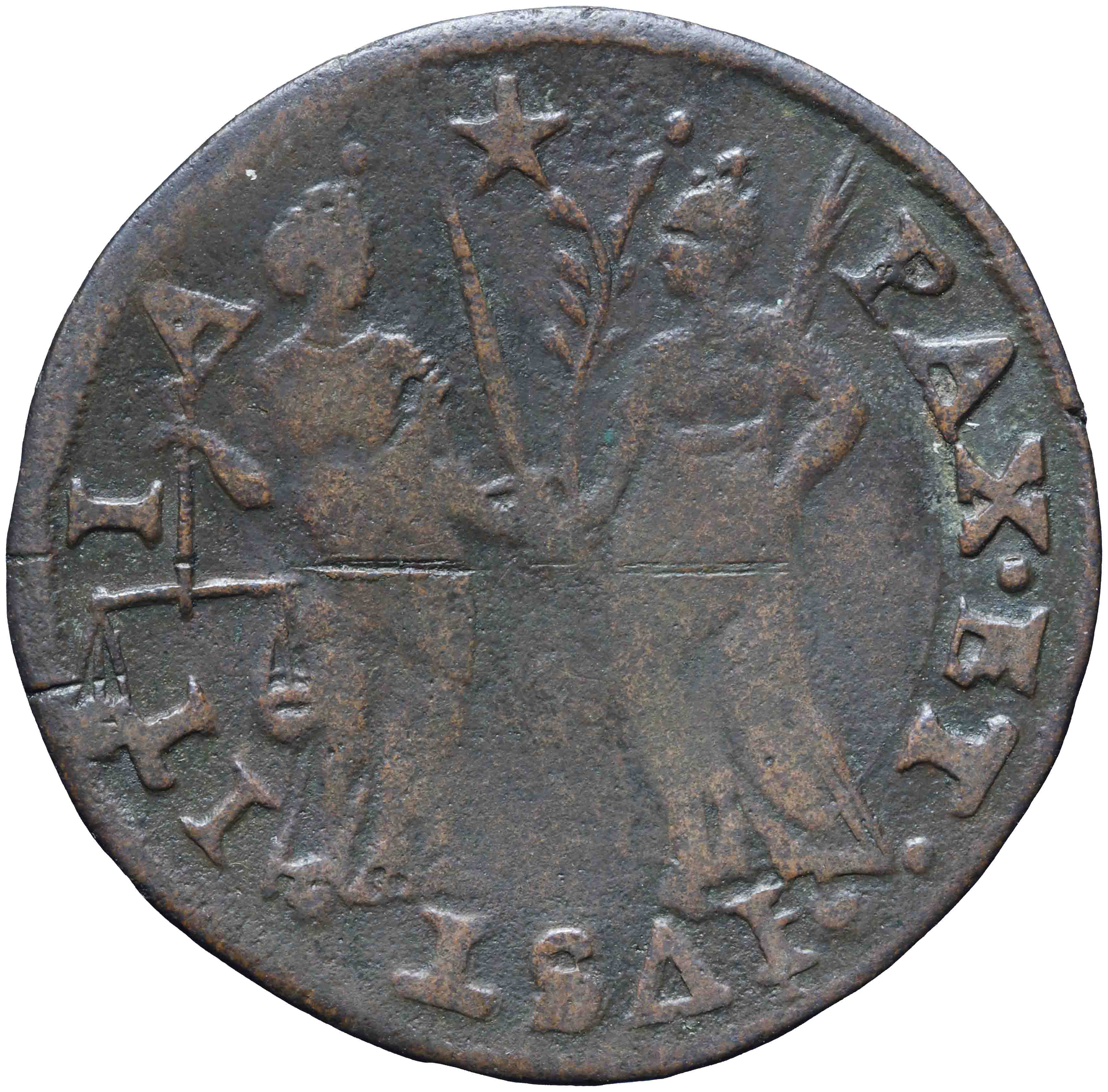 Image of the reverse. rekenpenning. Inventory number:HNM-10796