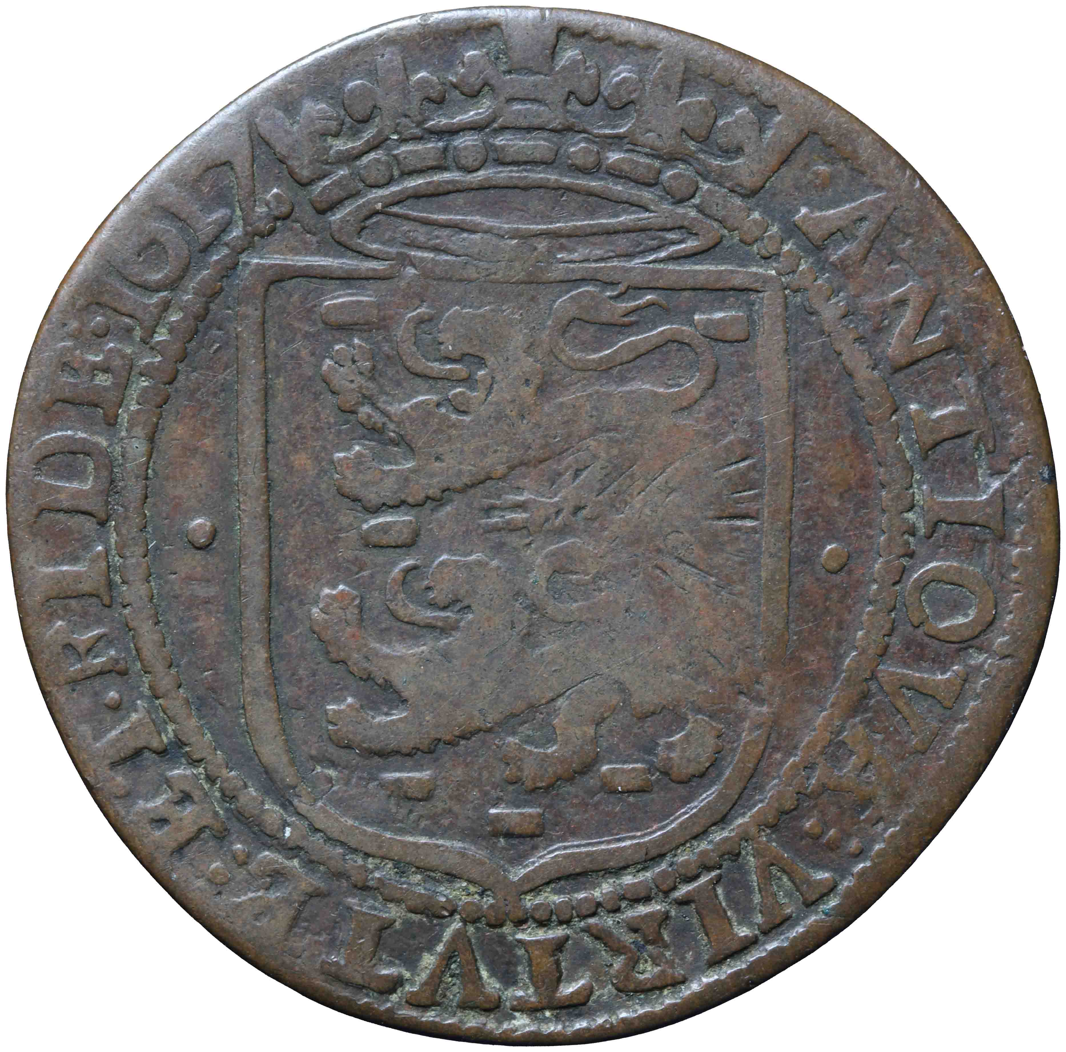 Image of the reverse. rekenpenning. Inventory number:HNM-10830