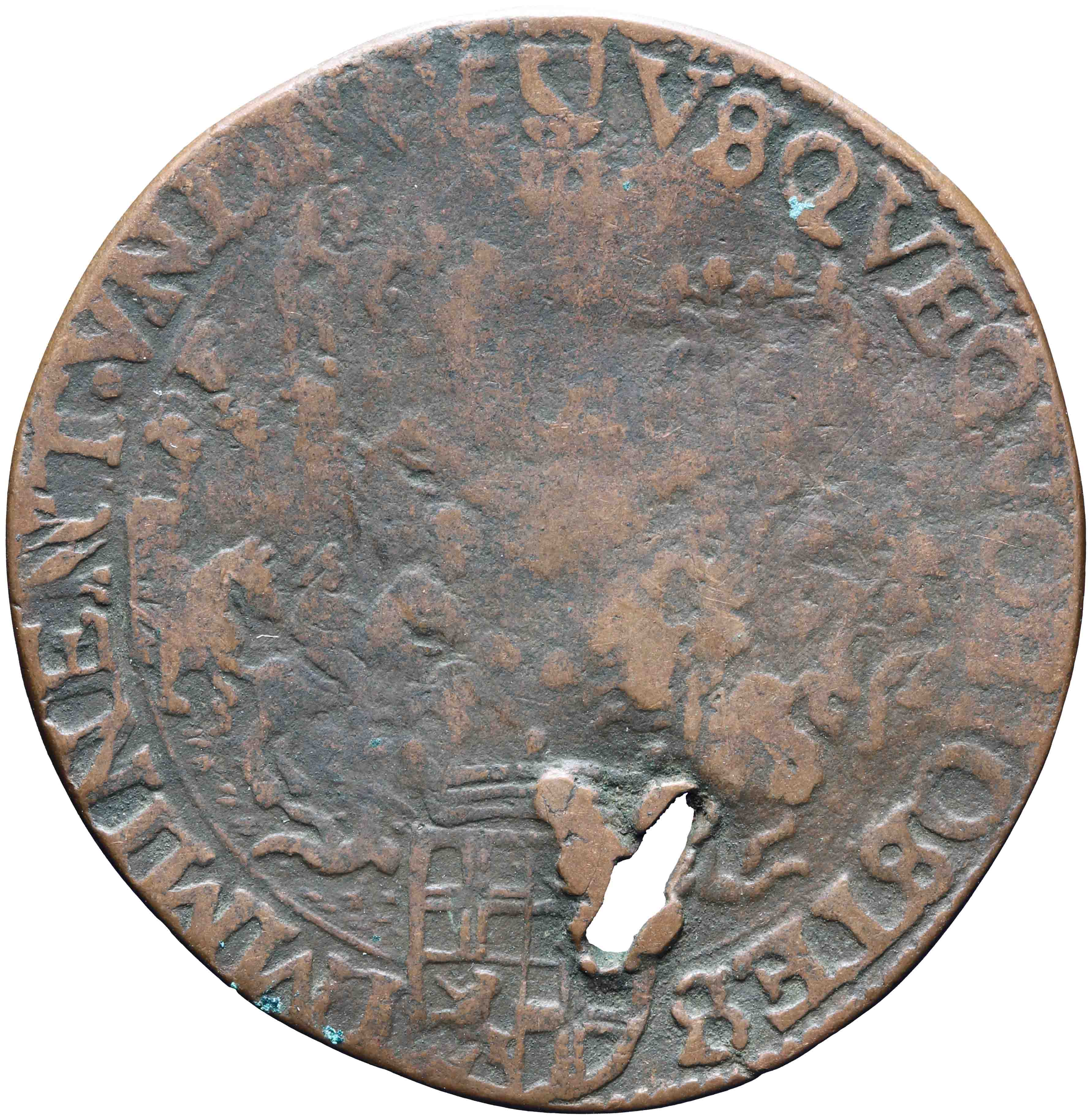 Image of the obverse. rekenpenning. Inventory number:HNM-10856