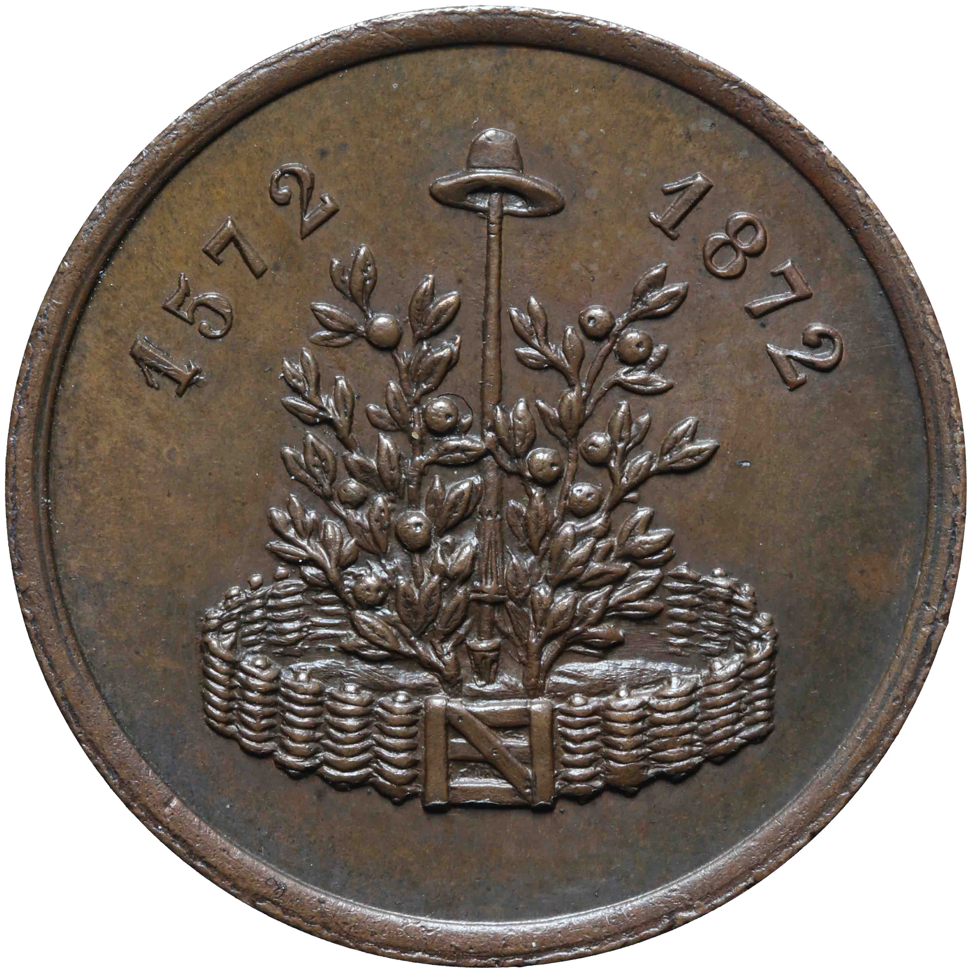 Image of the obverse. Briel, inname; derde eeuwfeest. Inventory number:HNM-13292