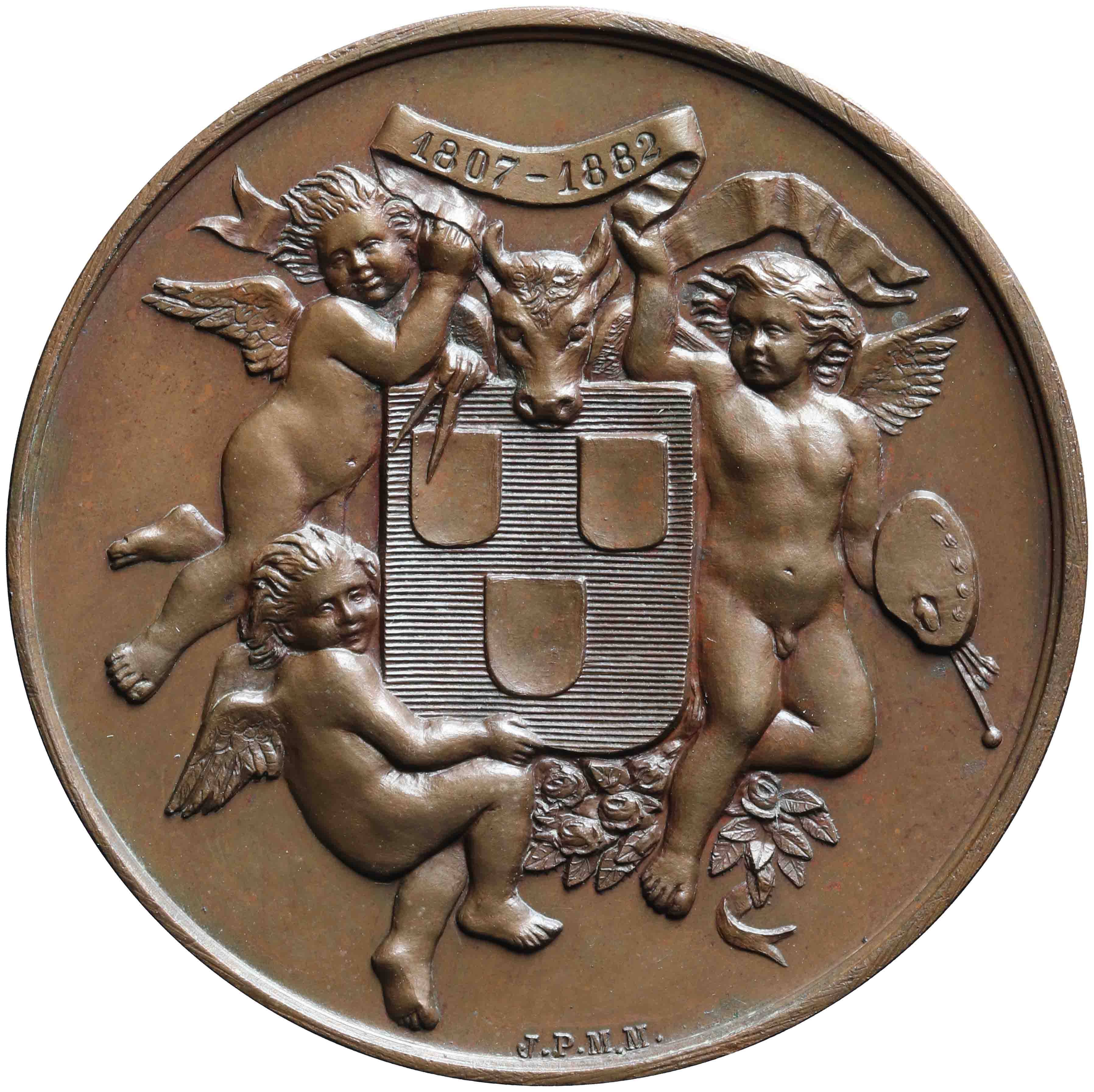 Afbeelding van de voorzijde. Utrecht, Schilder- en Tekenkundig genootschap Kunstliefde, 75 jaar. Inventarisnummer:HNM-13374