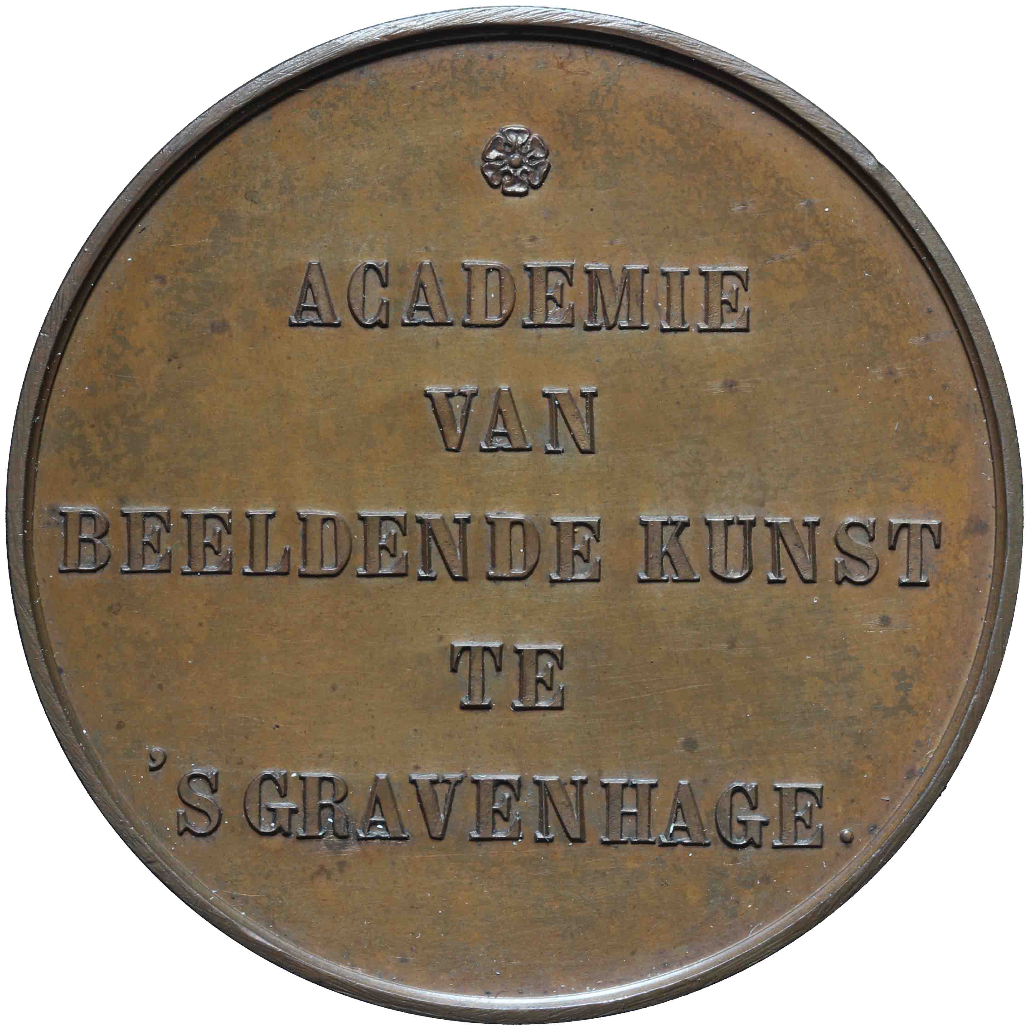 Image of the obverse. Academie van Beeldende kunst te 's Gravenhage. Inventory number:HNM-13601