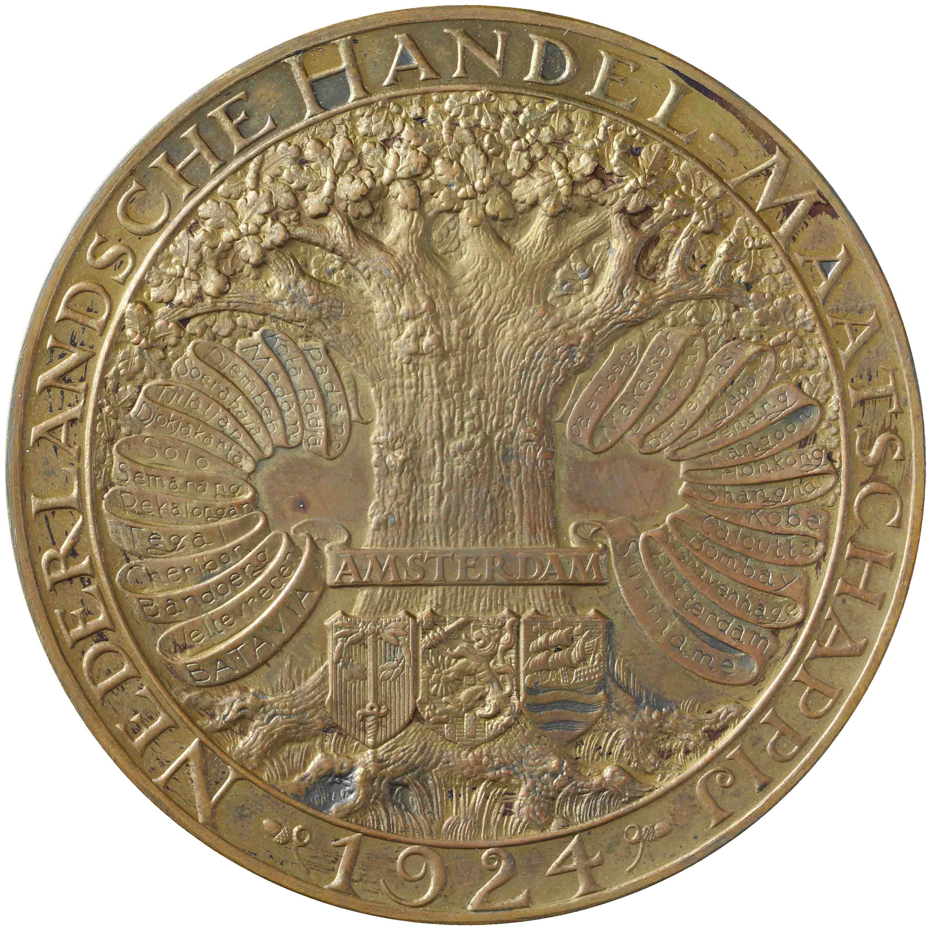 Image of the obverse. Nederlandse Handel Maatschappij, NHM bestaat 100 jaar. Inventory number:HNM-46952