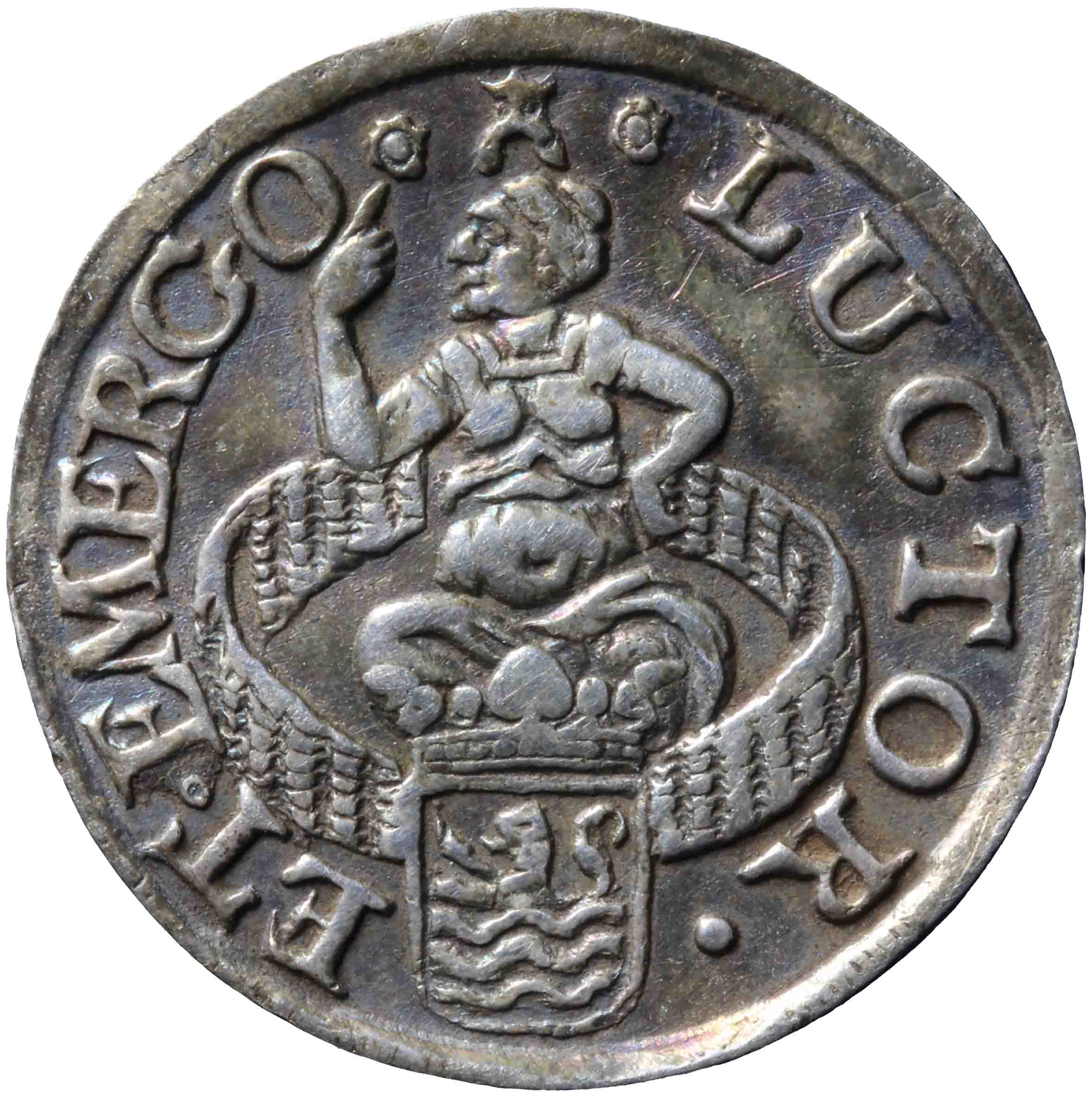Afbeelding van de voorzijde. duit. Inventarisnummer:MA-00045