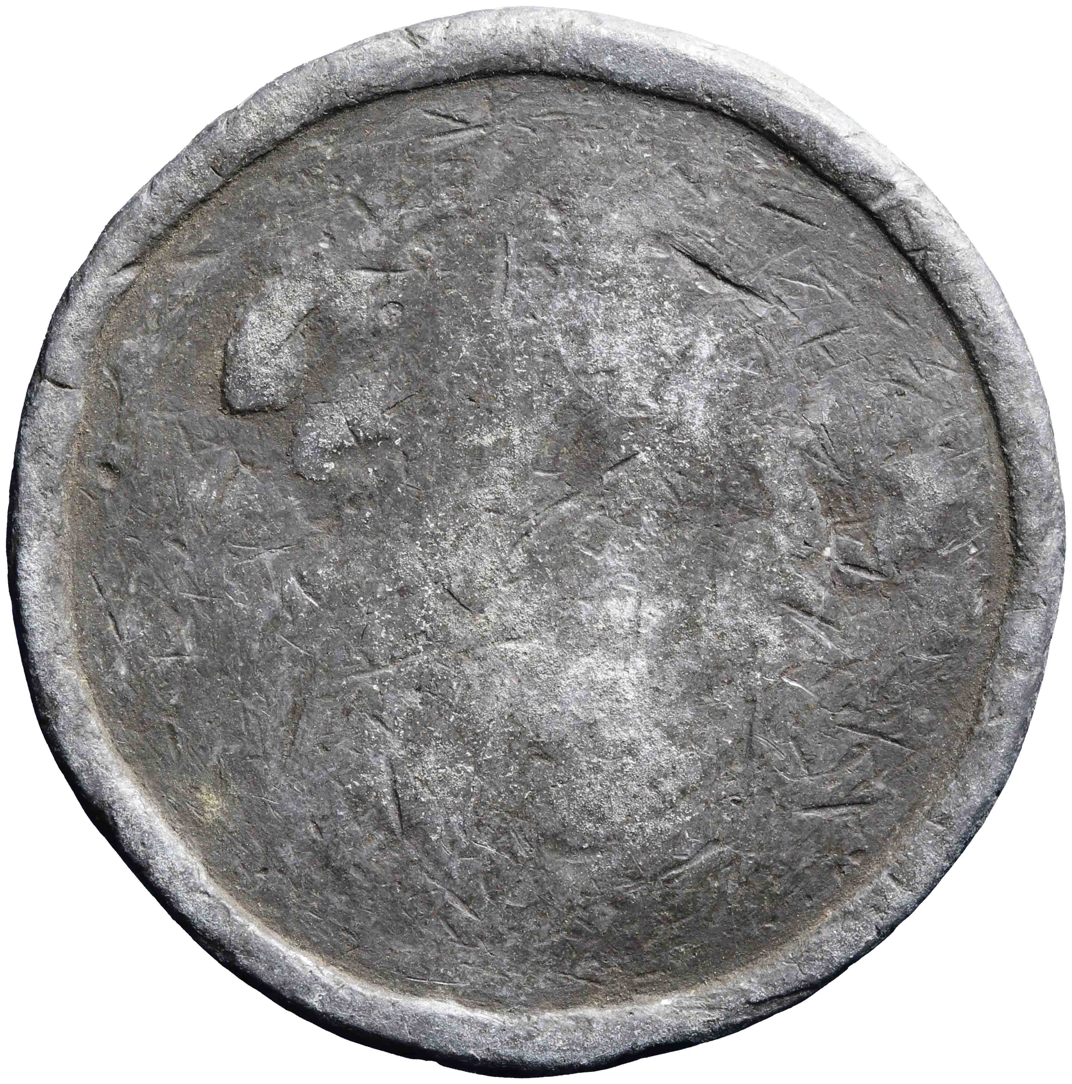 Afbeelding van de keerzijde. broodloodje. Inventarisnummer:MA-00872