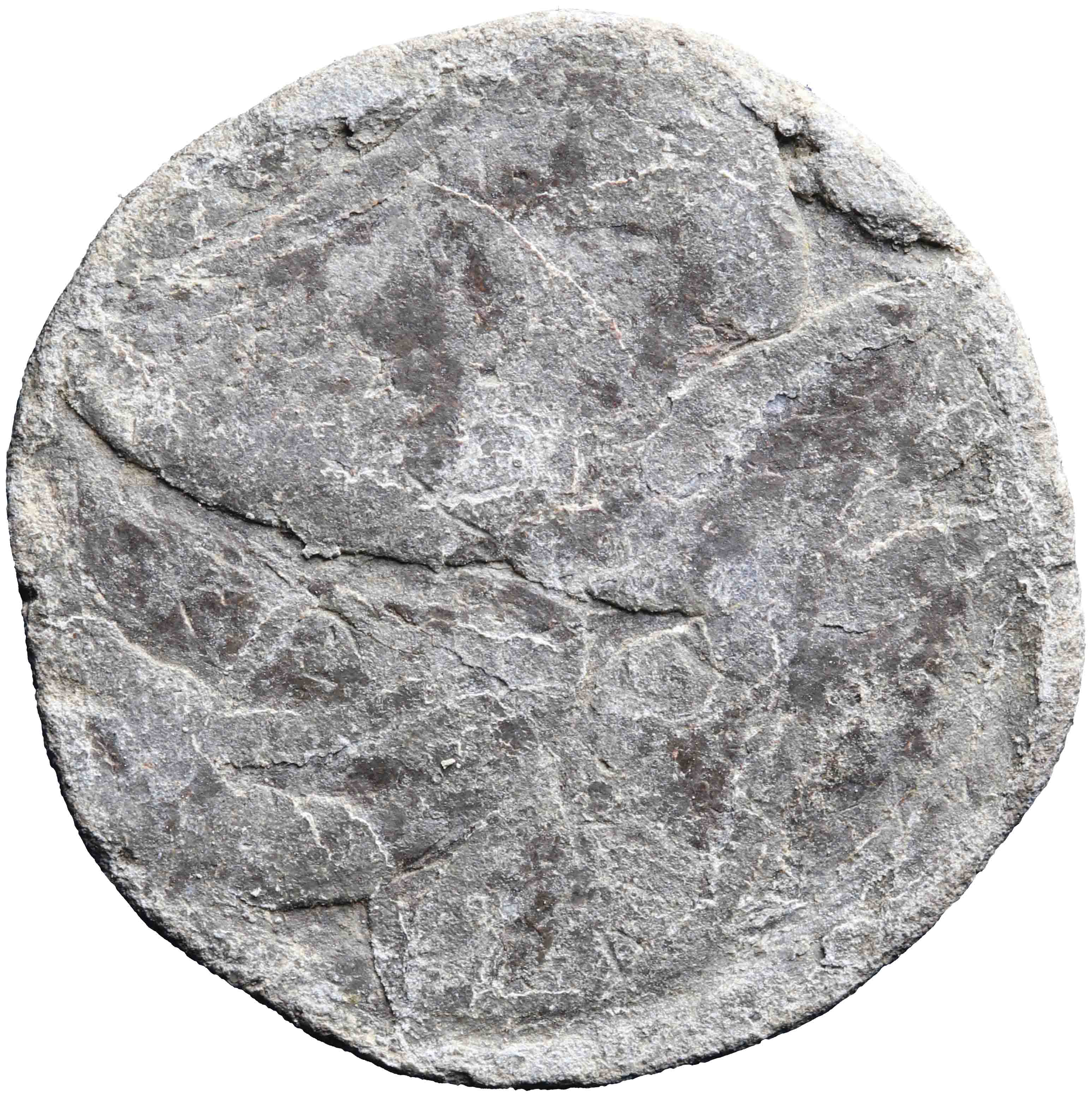 Afbeelding van de keerzijde. loodje. Inventarisnummer:MA-00974