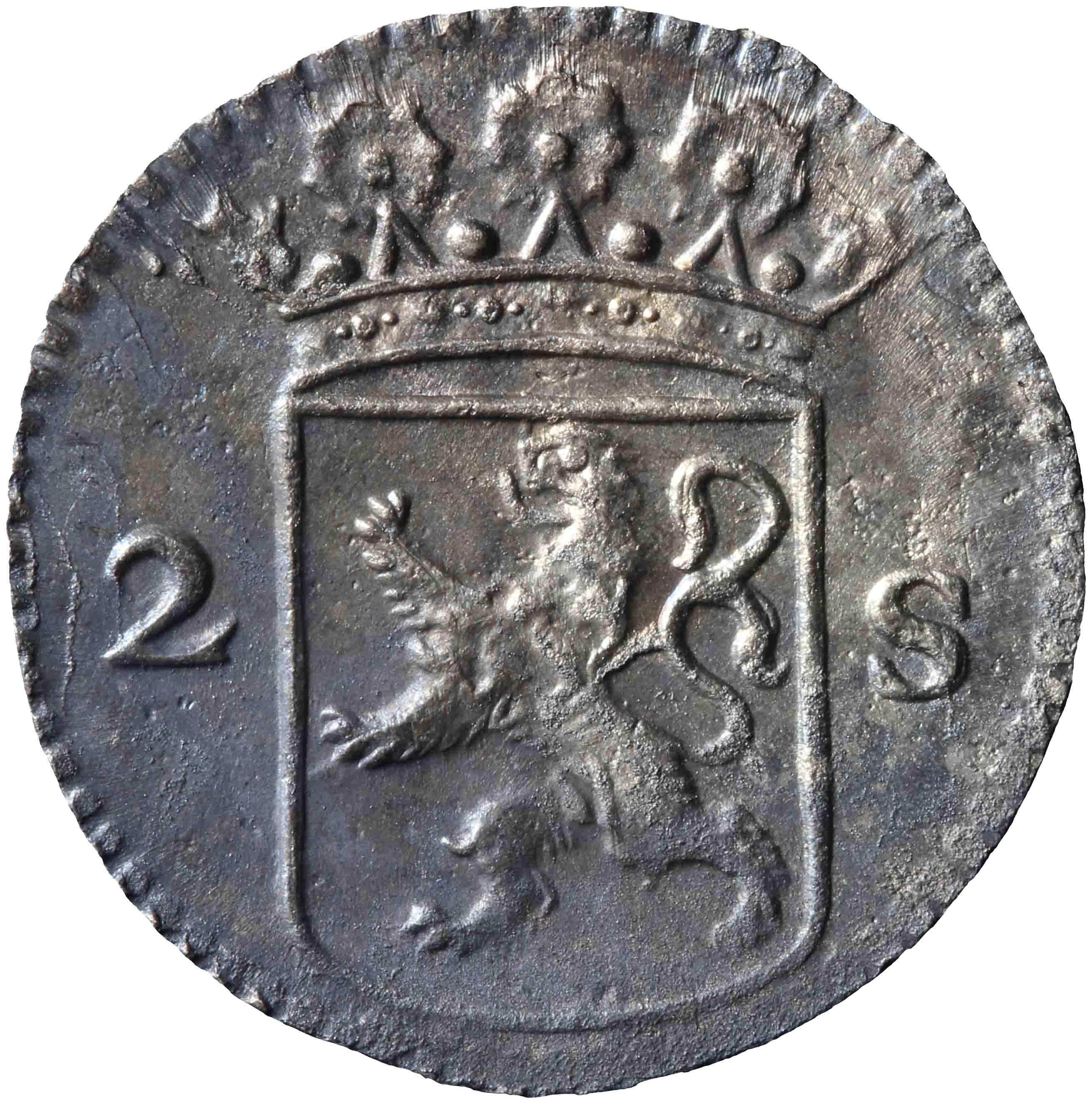 Afbeelding van de voorzijde. dubbele wapenstuiver. Inventarisnummer:MU-05369