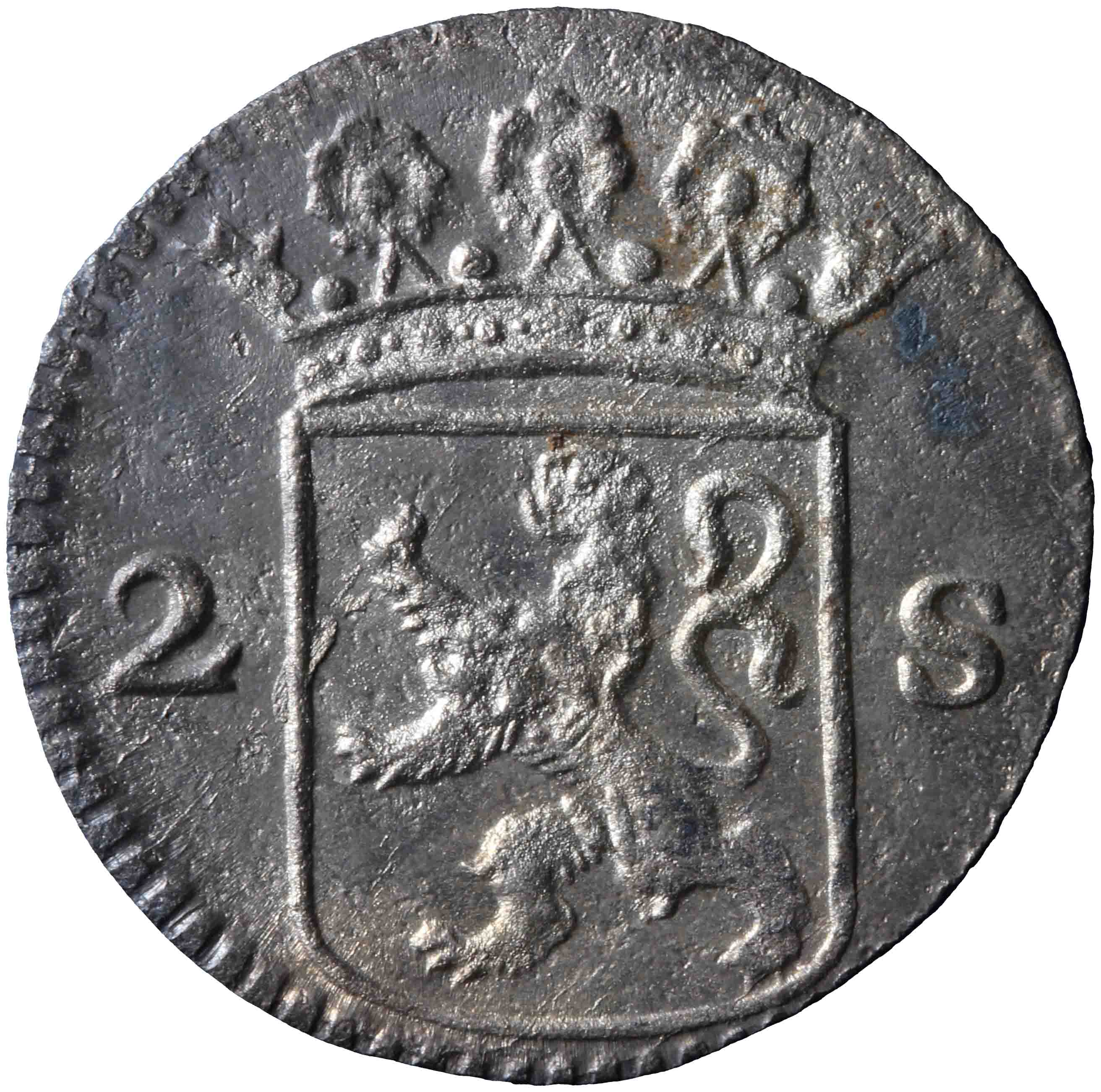 Afbeelding van de voorzijde. dubbele wapenstuiver. Inventarisnummer:MU-05380