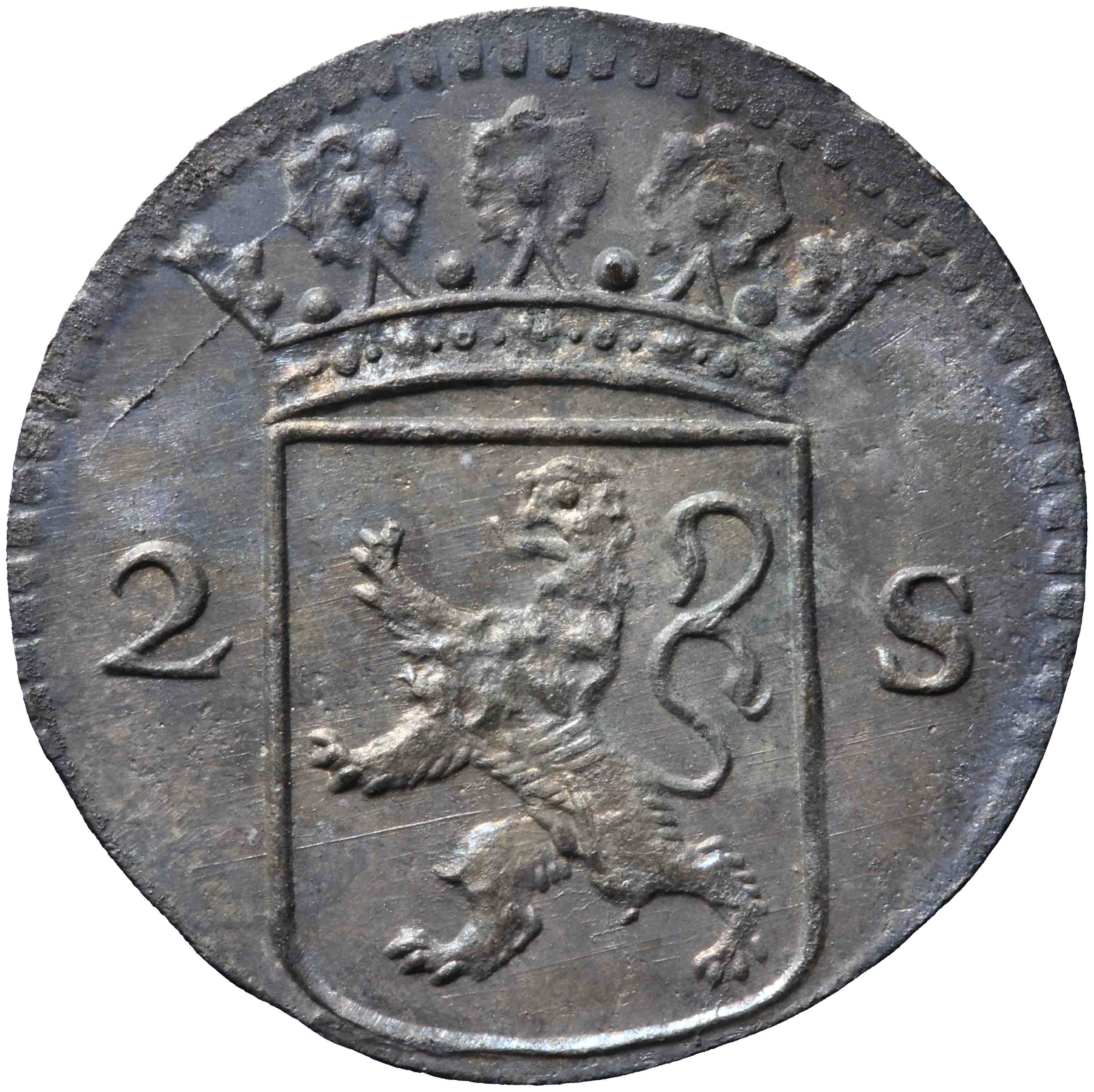 Afbeelding van de voorzijde. dubbele wapenstuiver. Inventarisnummer:MU-05415