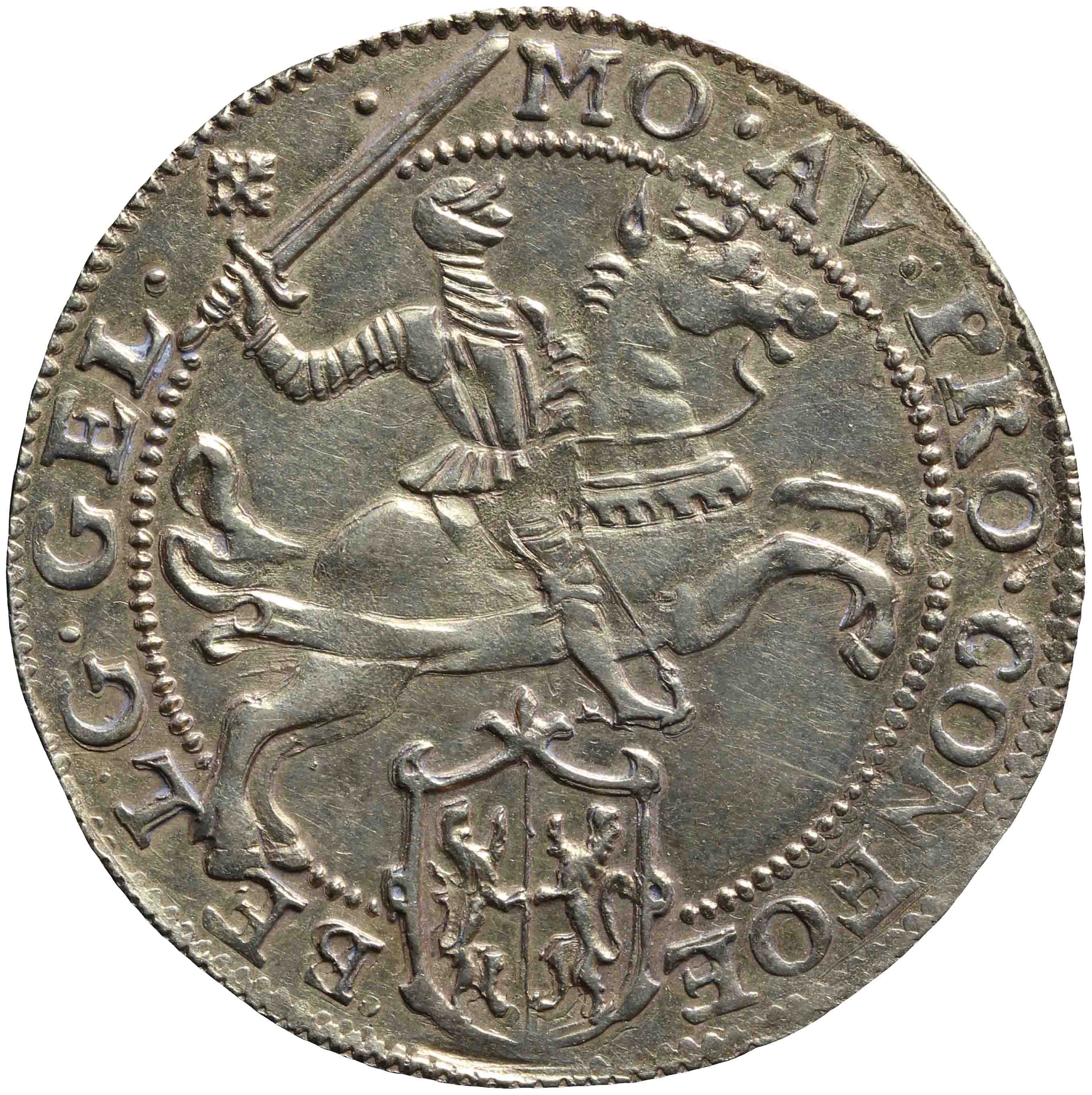 Afbeelding van de voorzijde. gouden rijder. Inventarisnummer:NM-00850