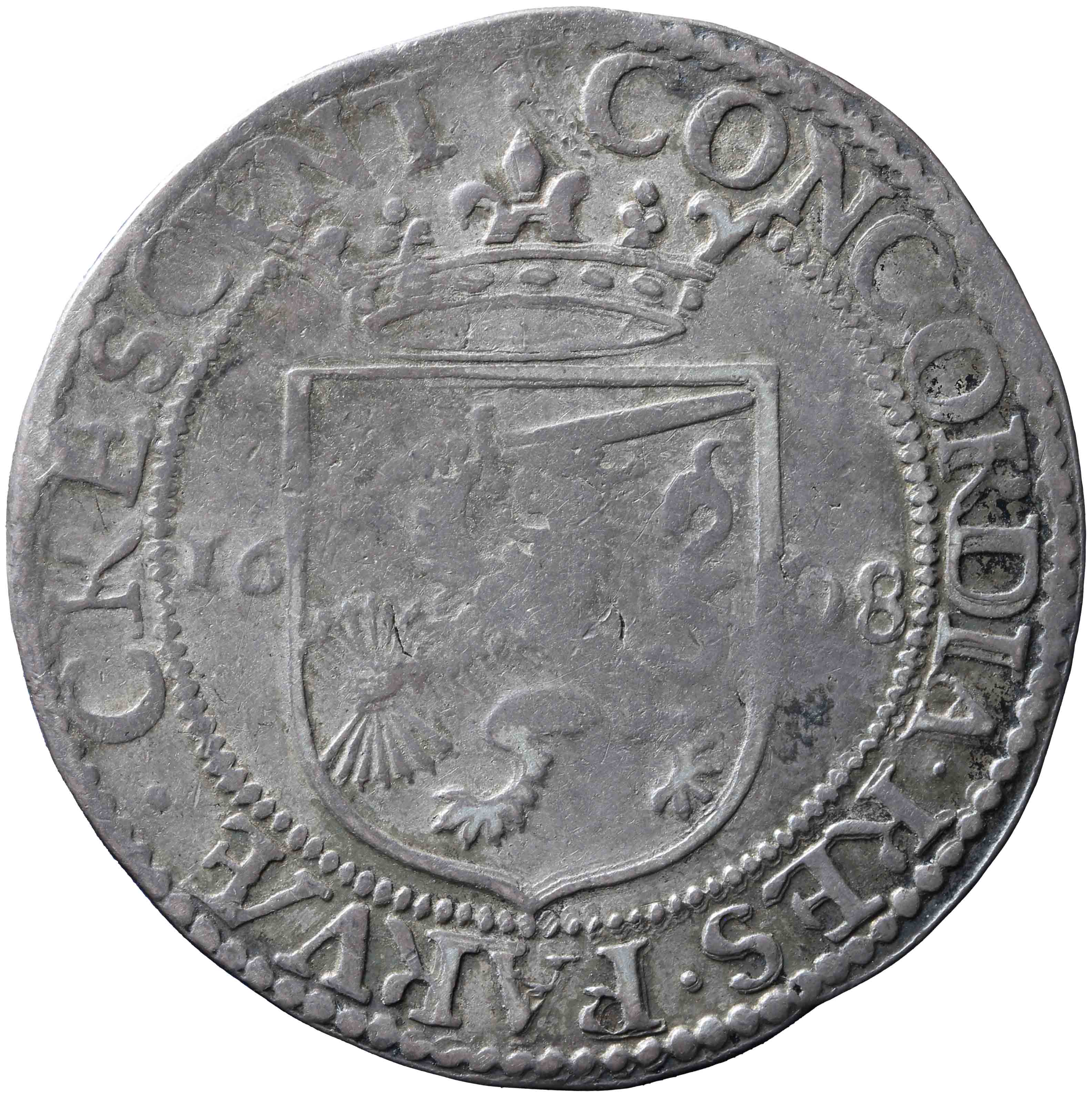 Afbeelding van de keerzijde. Nederlandse rijksdaalder. Inventarisnummer:NM-00862