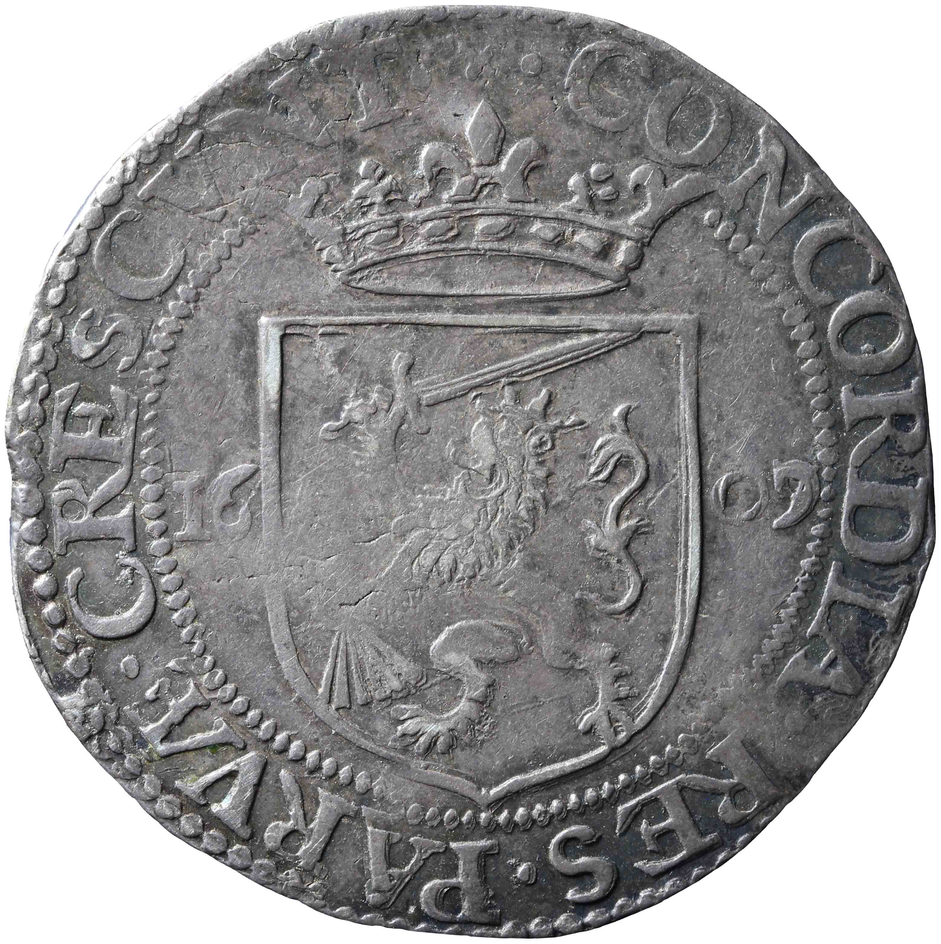Afbeelding van de keerzijde. Nederlandse rijksdaalder. Inventarisnummer:NM-00864
