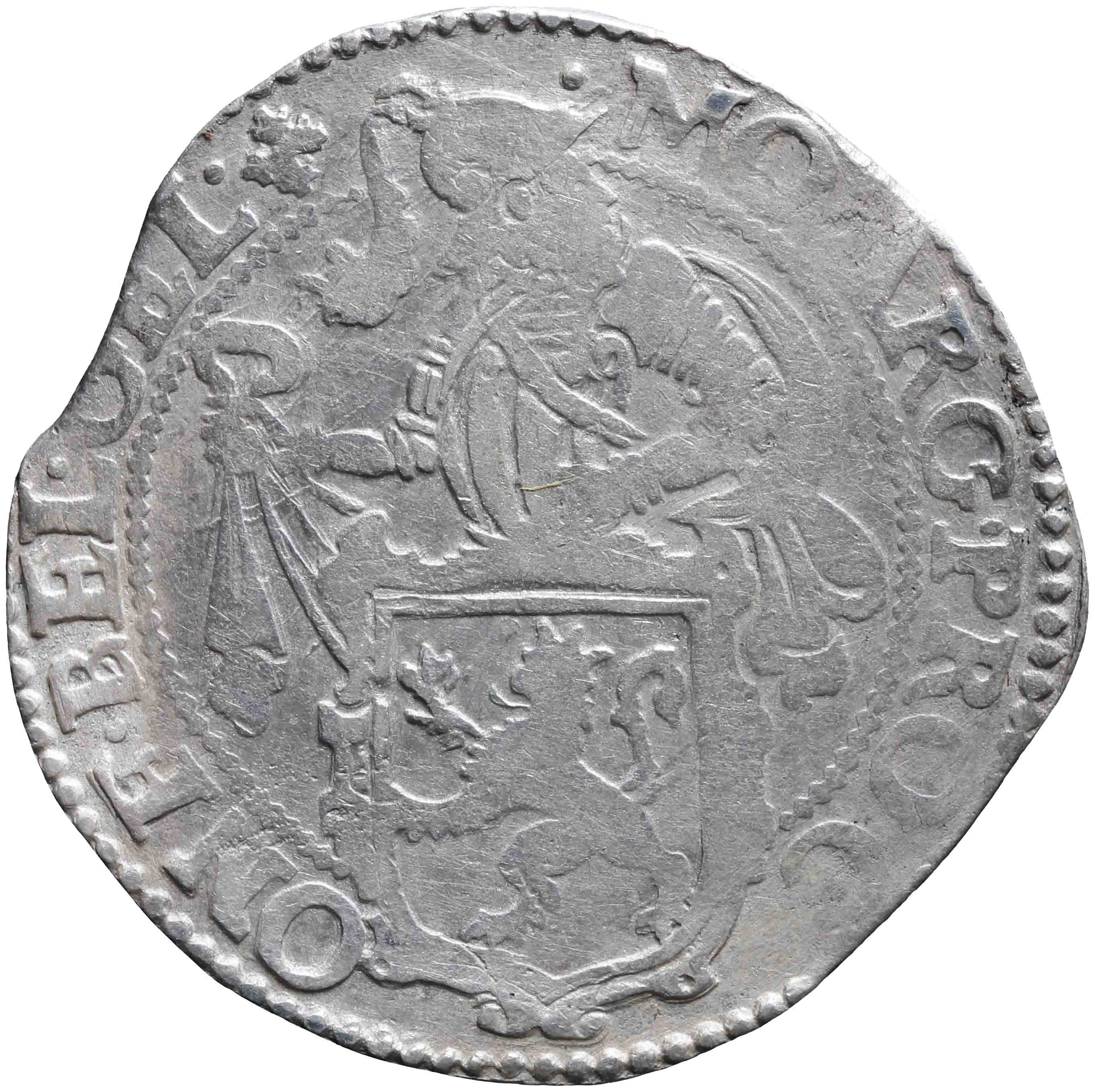 Afbeelding van de voorzijde. leeuwendaalder op Generaliteitsmuntvoet. Inventarisnummer:NM-00886