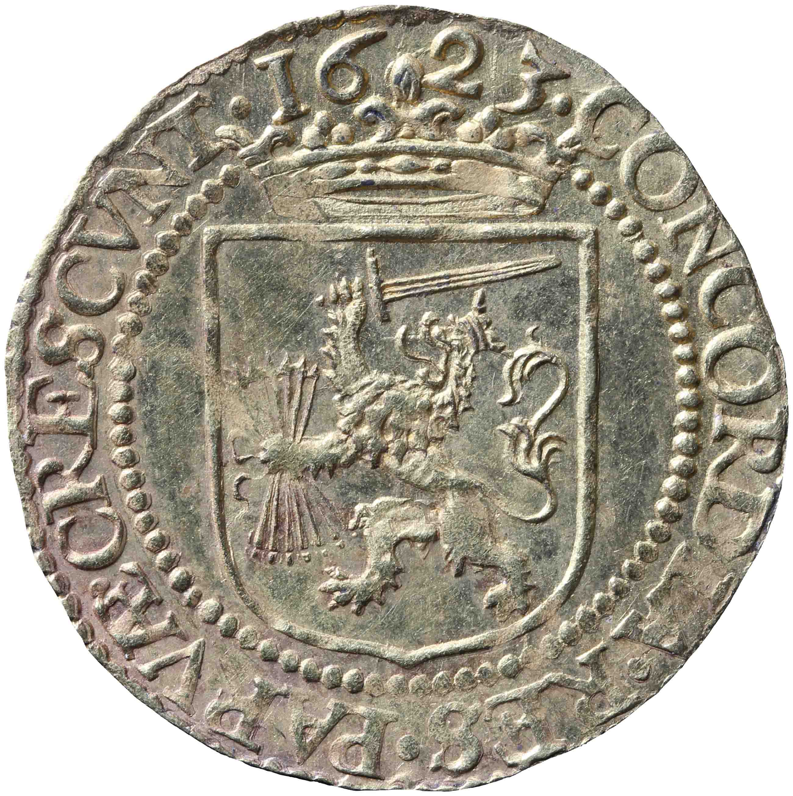 Afbeelding van de keerzijde. halve gouden  rijder. Inventarisnummer:NM-00928
