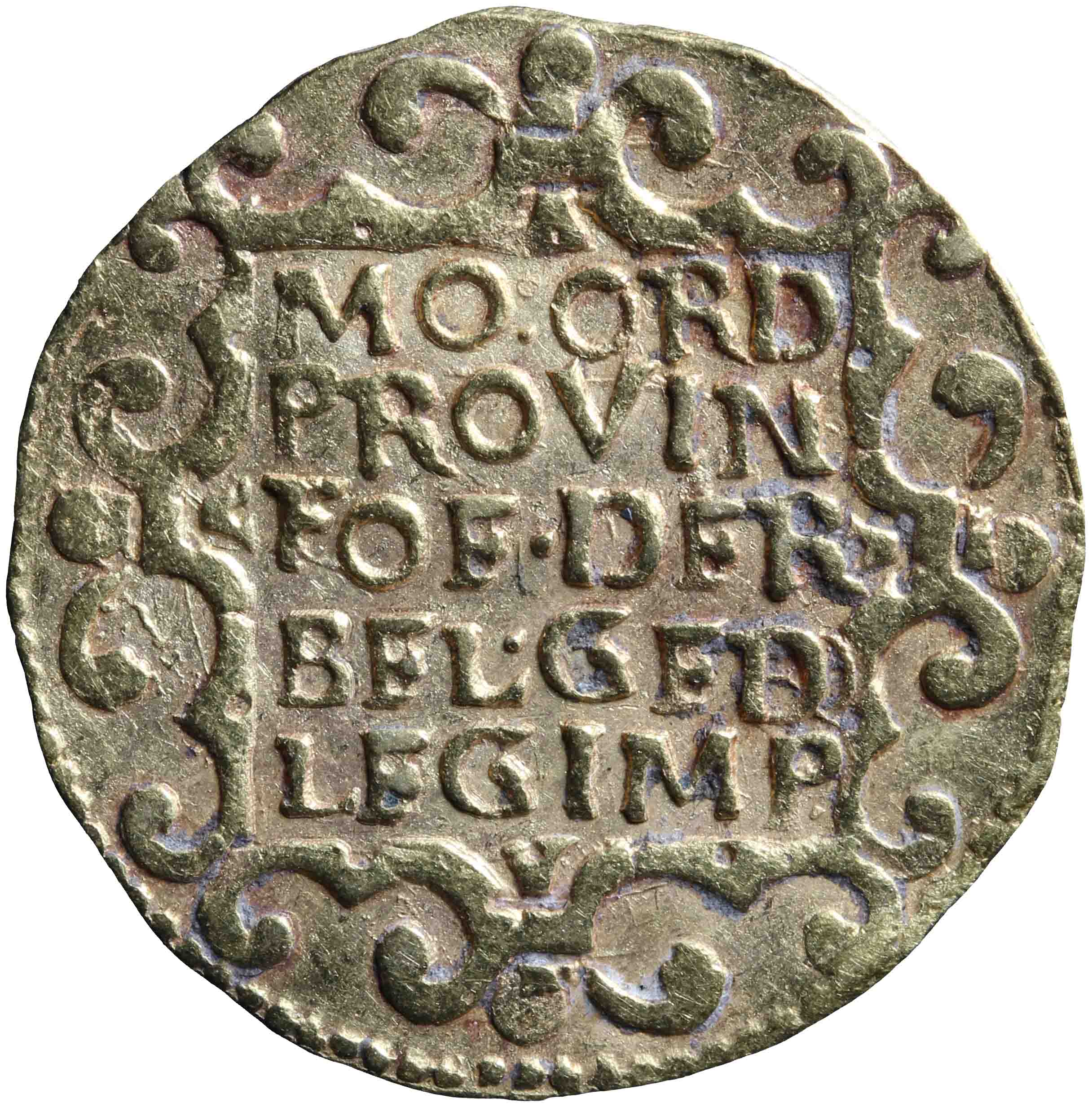 Afbeelding van de keerzijde. gouden dukaat. Inventarisnummer:NM-00963