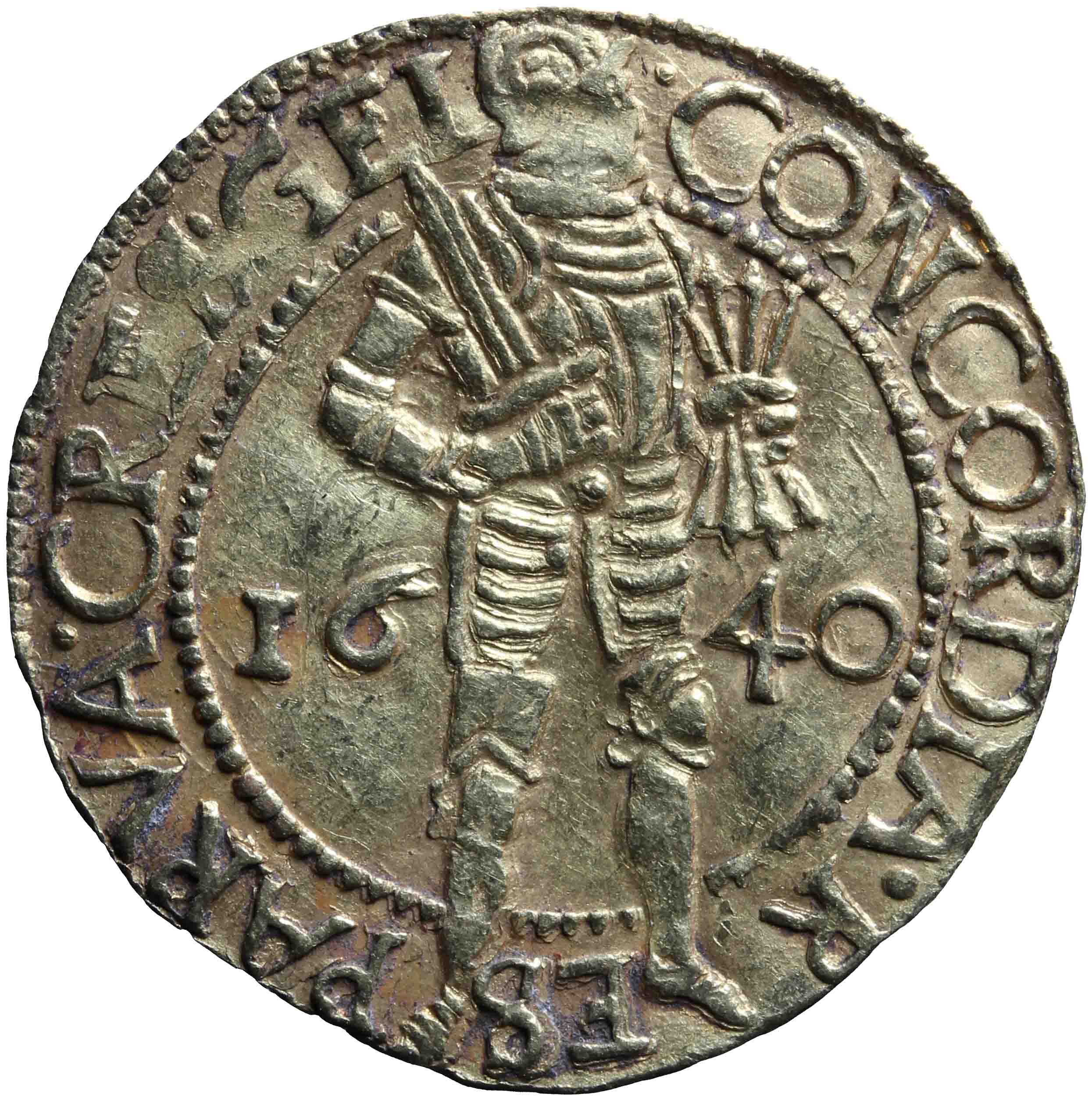 Afbeelding van de voorzijde. gouden dukaat. Inventarisnummer:NM-00968