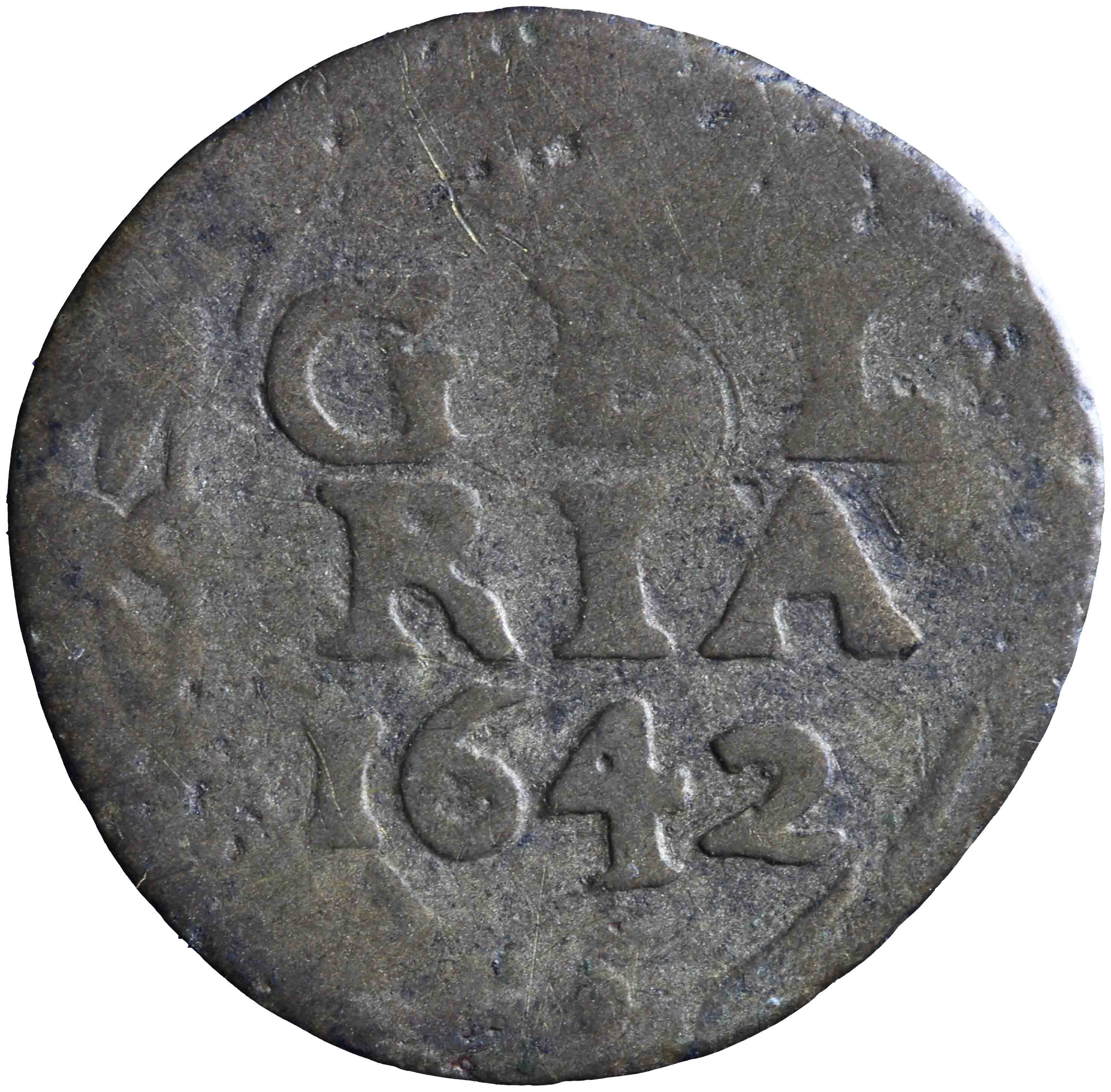 Afbeelding van de keerzijde. stuiver. Inventarisnummer:NM-00978