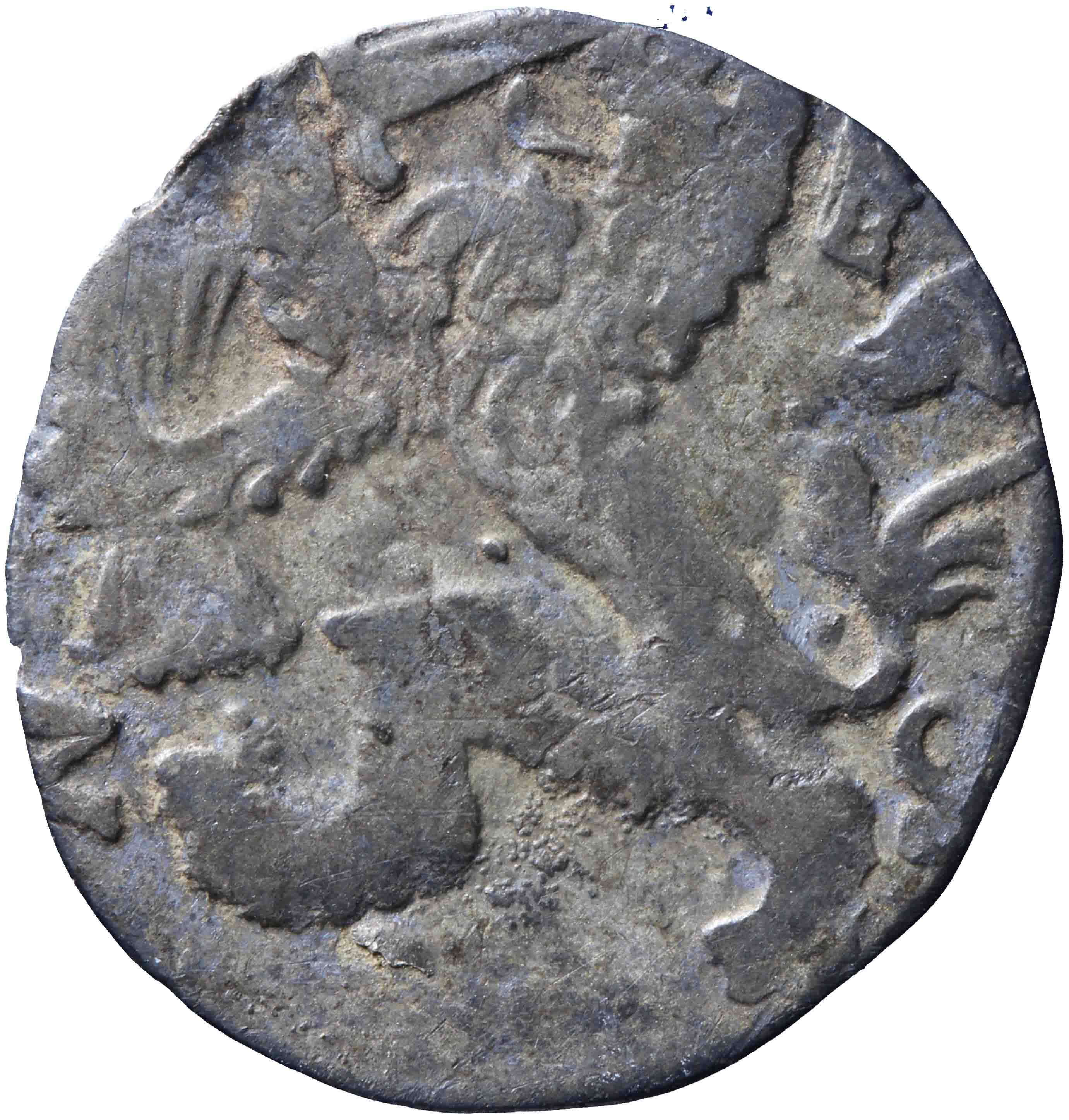 Afbeelding van de voorzijde. dubbele stuiver. Inventarisnummer:NM-00987