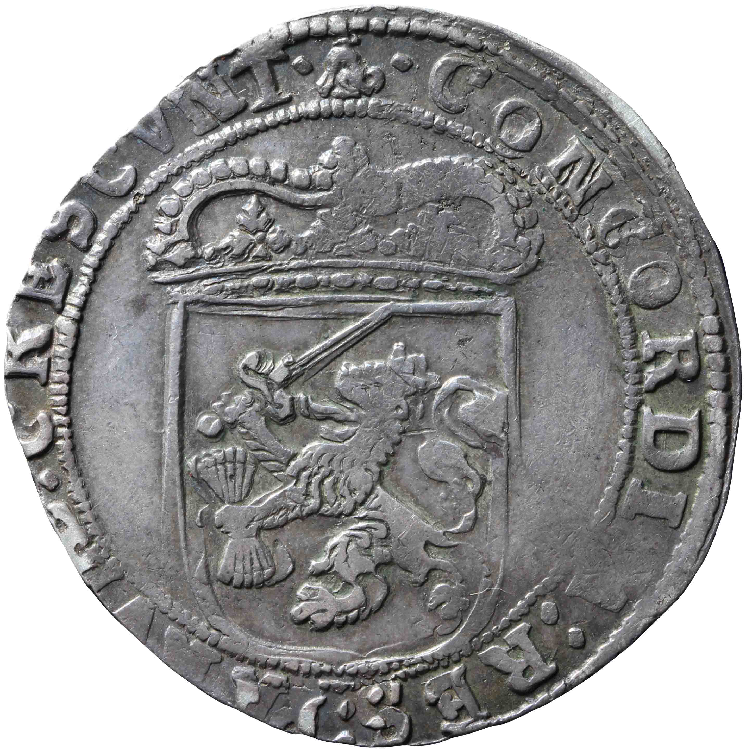 Afbeelding van de keerzijde. zilveren dukaat. Inventarisnummer:NM-01040