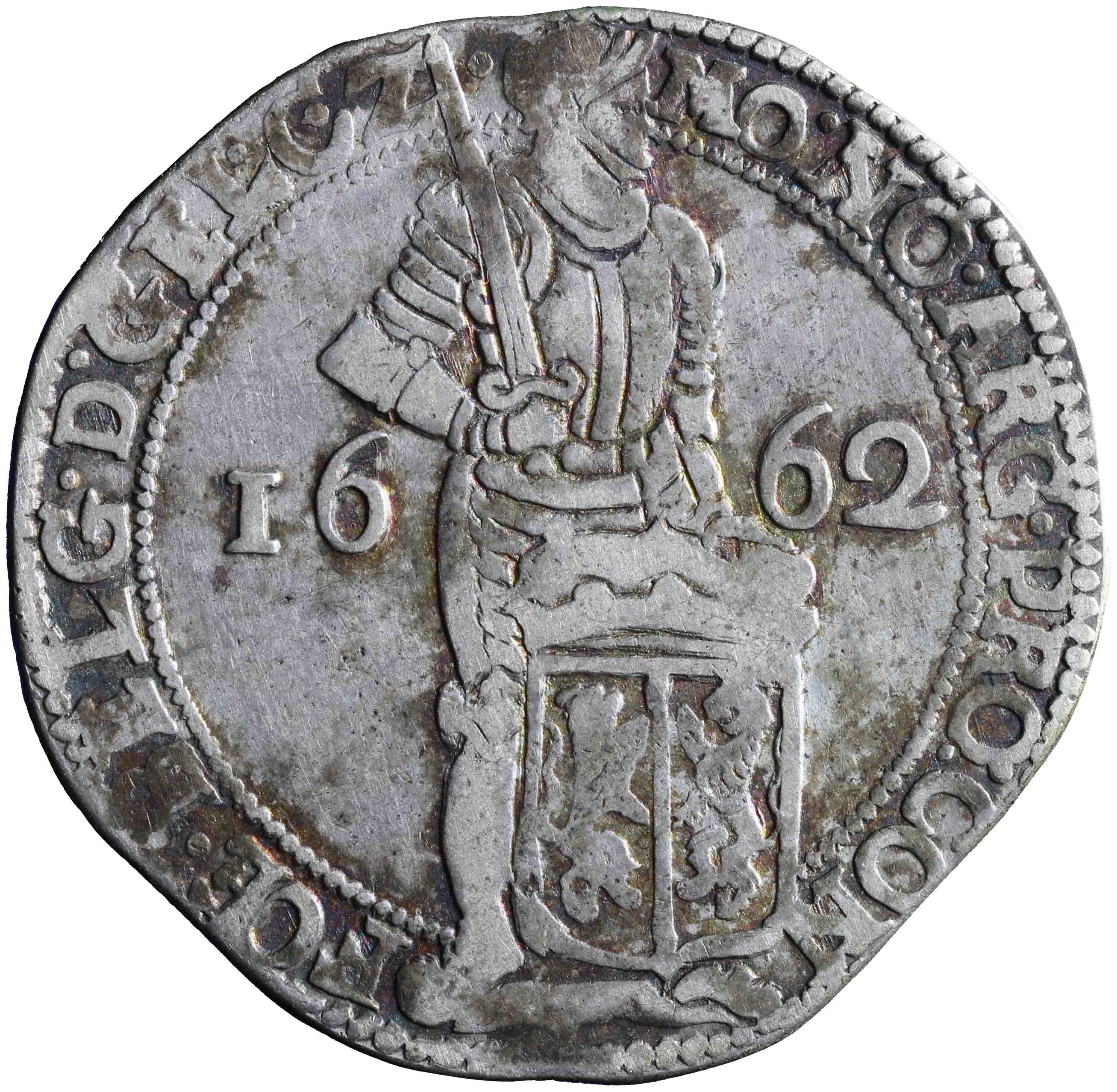 Afbeelding van de voorzijde. zilveren dukaat. Inventarisnummer:NM-01045