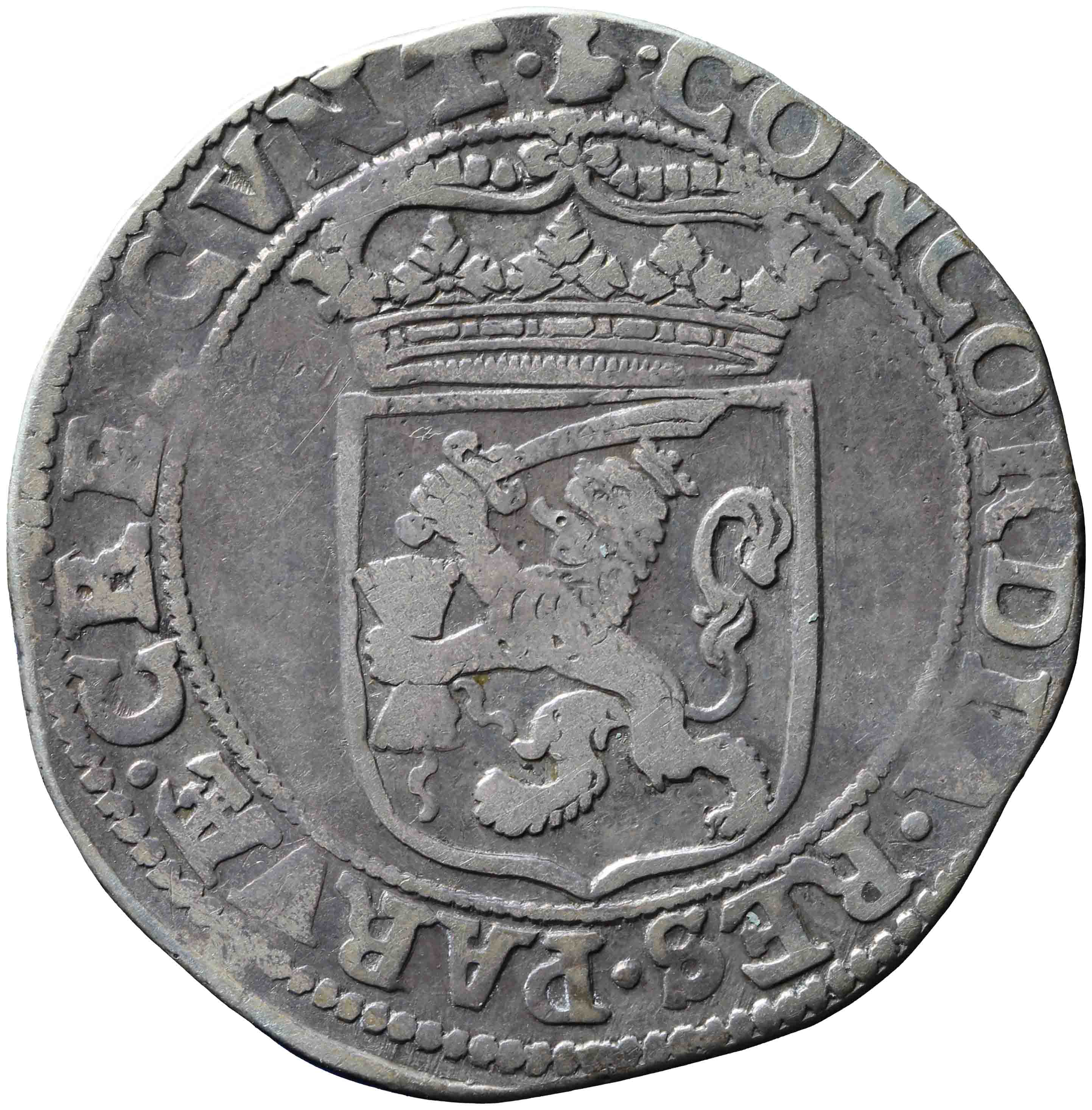 Afbeelding van de keerzijde. zilveren dukaat. Inventarisnummer:NM-01052