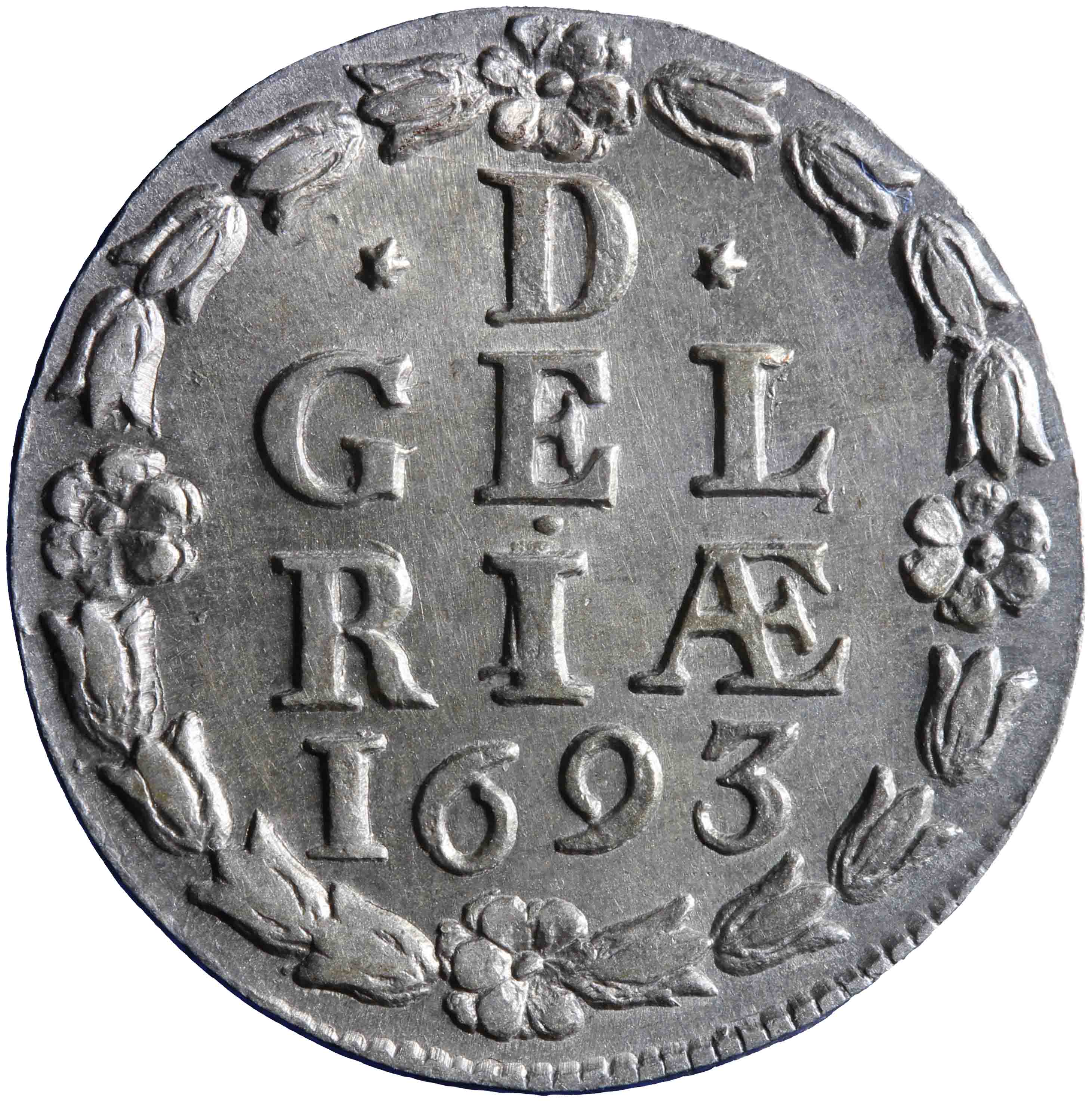 Afbeelding van de keerzijde. duit. Inventarisnummer:NM-01106