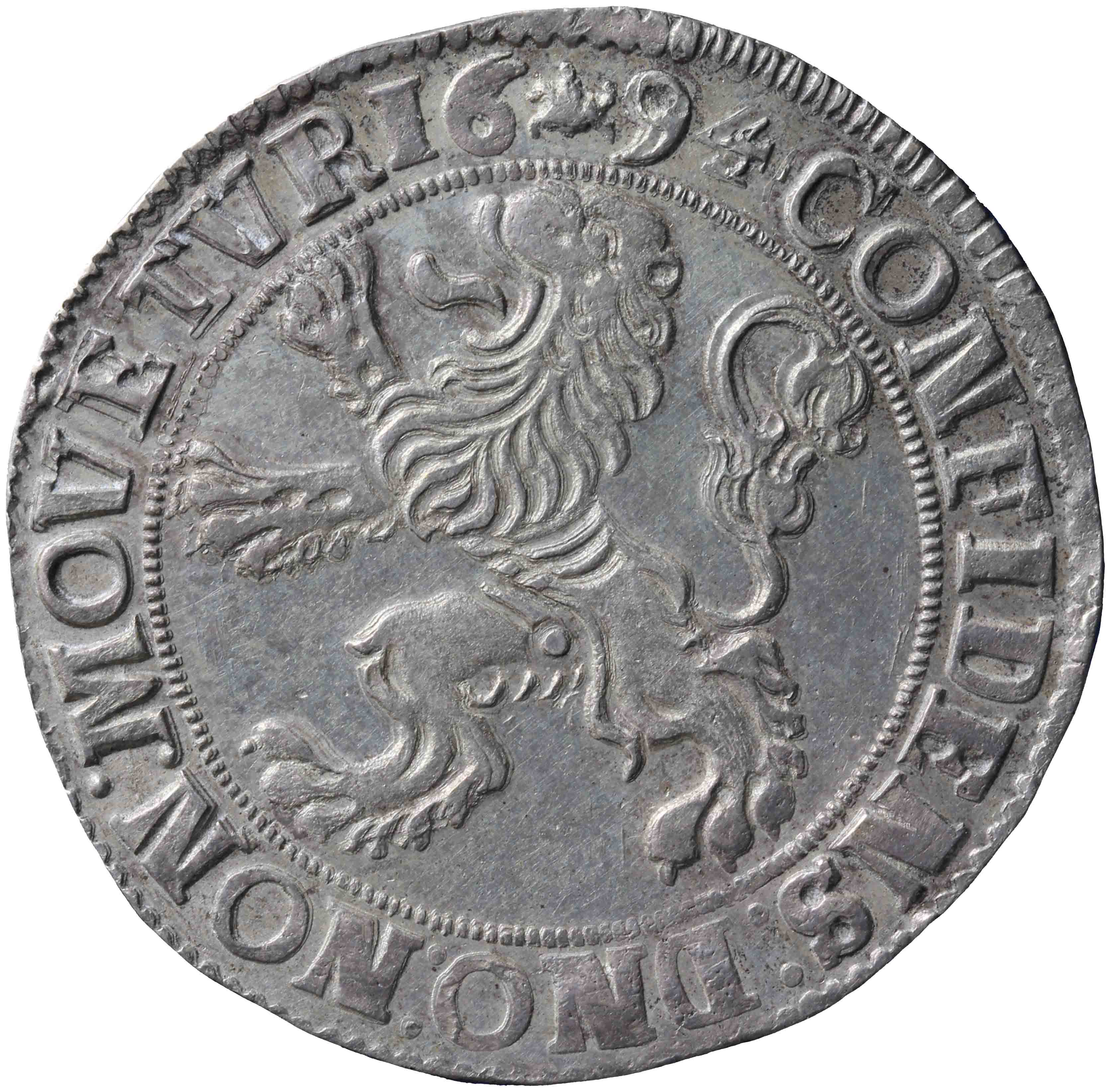 Afbeelding van de voorzijde. leeuwendaalder op Generaliteitsmuntvoet. Inventarisnummer:NM-01109