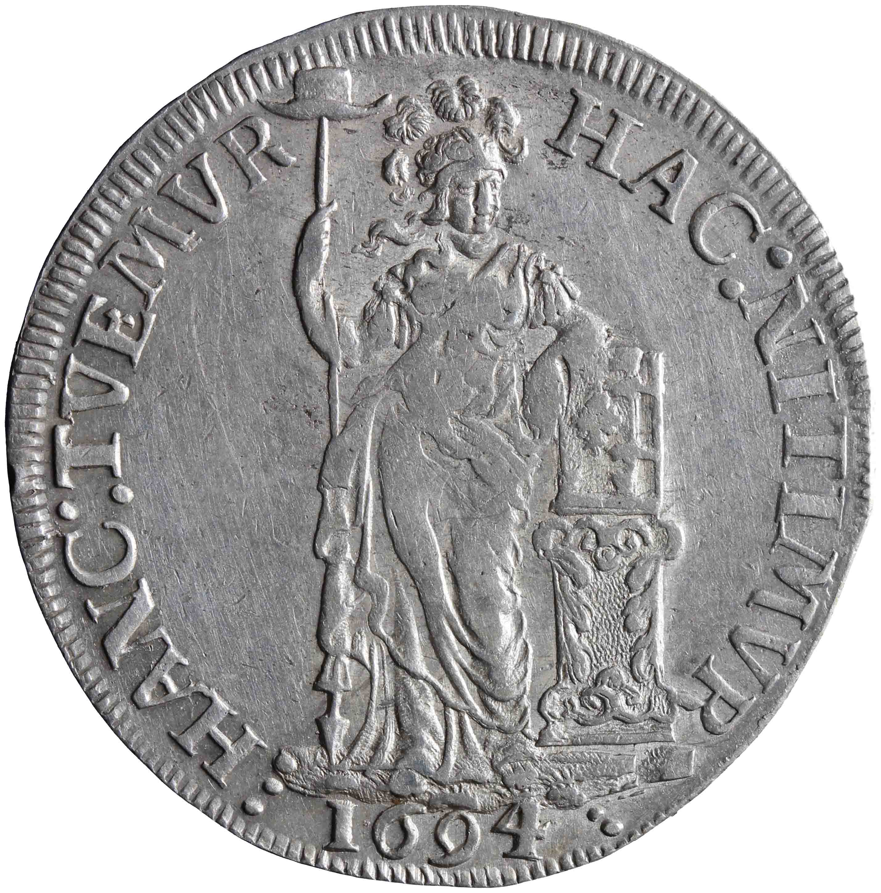 Afbeelding van de voorzijde. provinciale of staten  tweegulden. Inventarisnummer:NM-01114