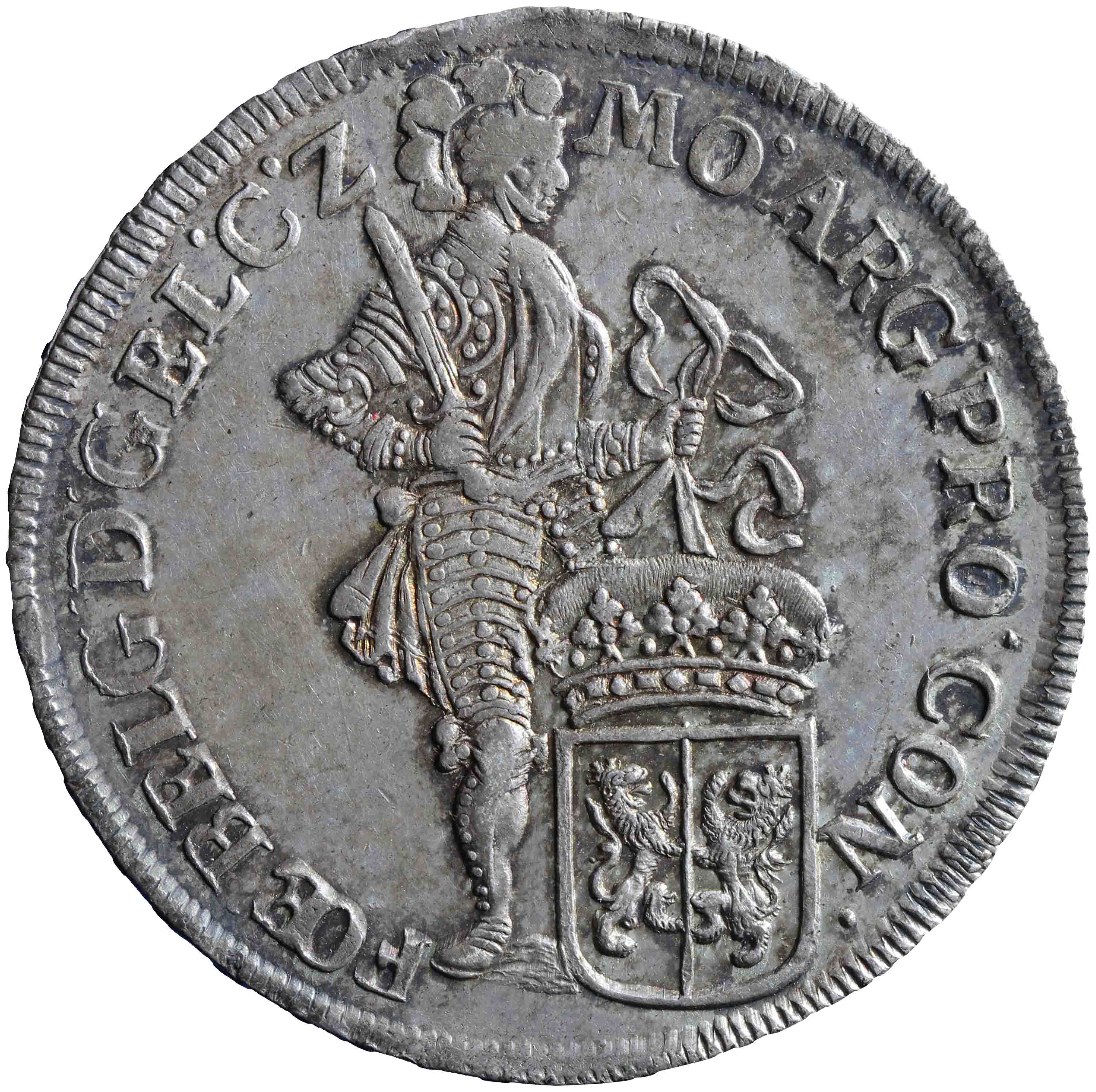 Afbeelding van de voorzijde. zilveren dukaat. Inventarisnummer:NM-01123