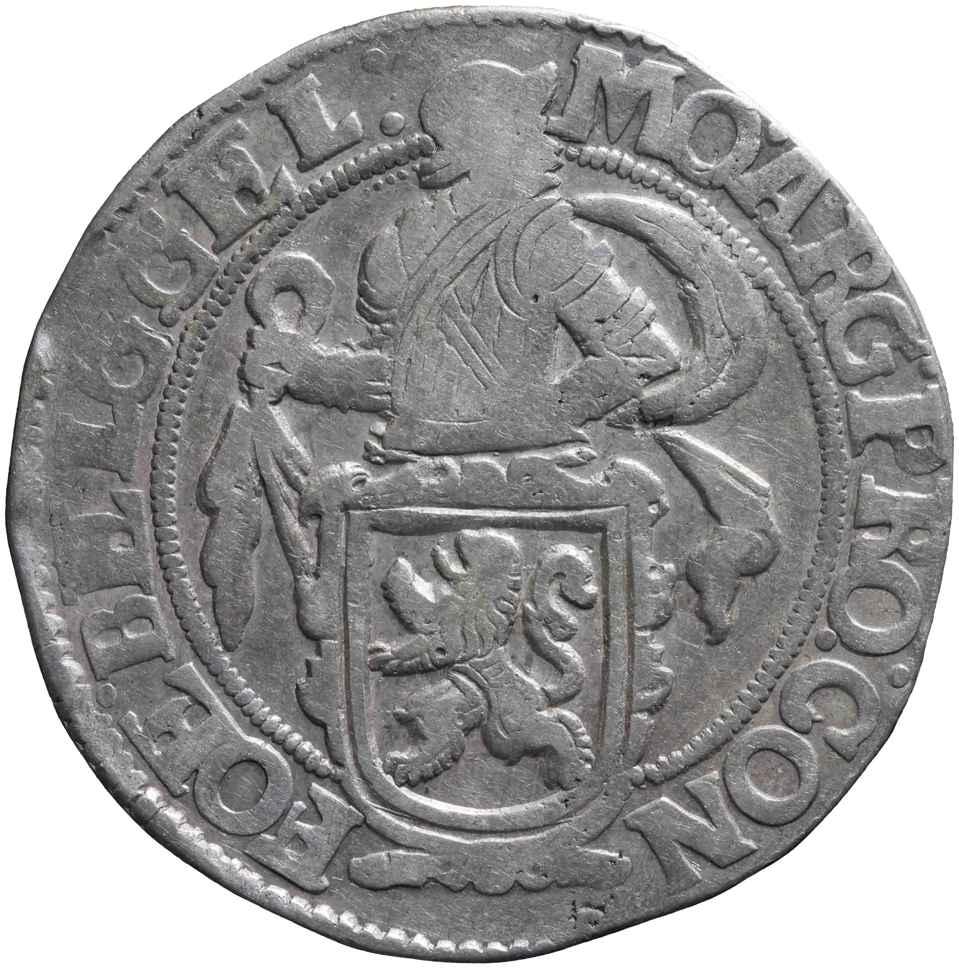 Afbeelding van de voorzijde. leeuwendaalder op Generaliteitsmuntvoet. Inventarisnummer:NM-01128