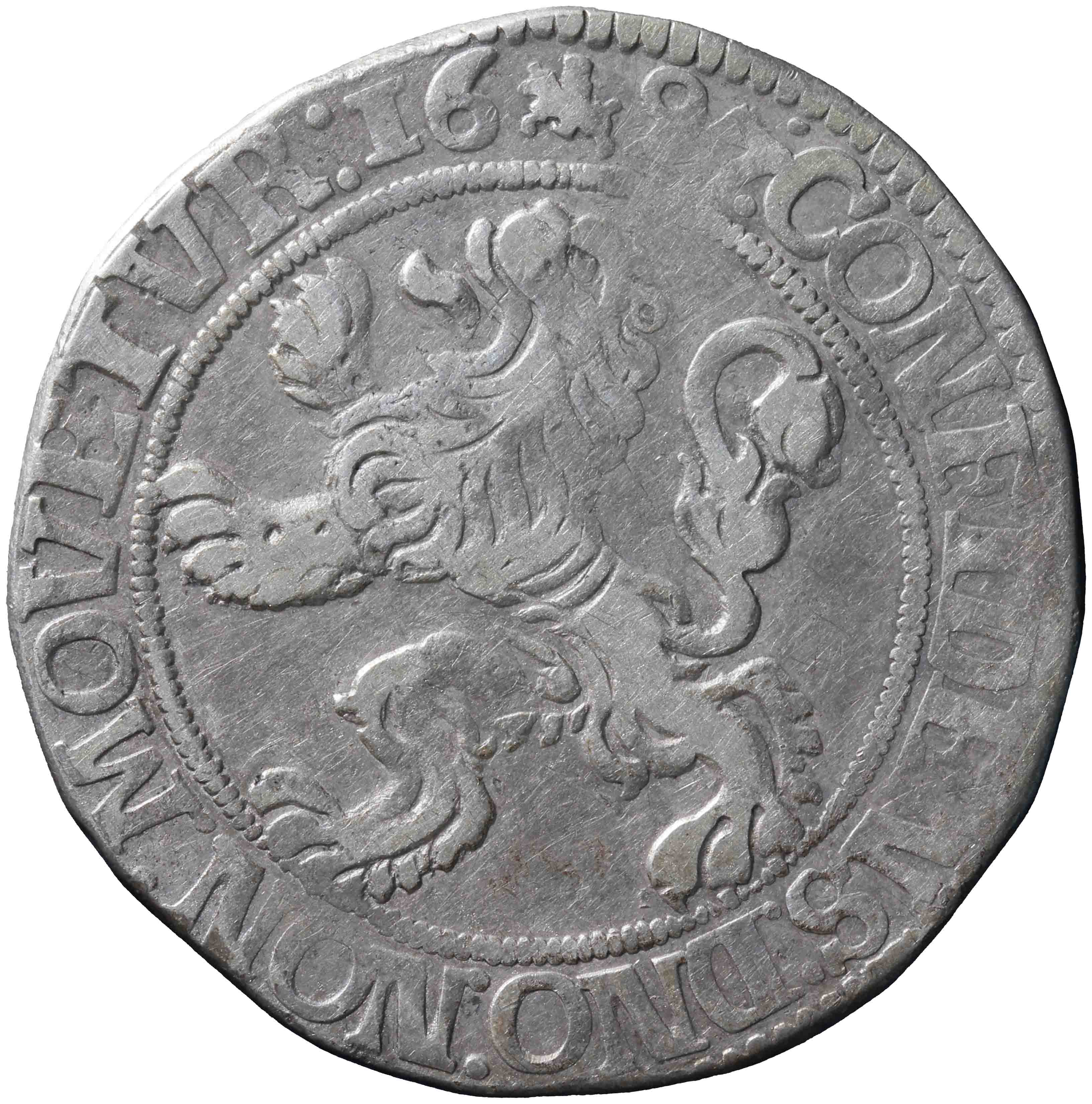 Afbeelding van de keerzijde. leeuwendaalder op Generaliteitsmuntvoet. Inventarisnummer:NM-01128