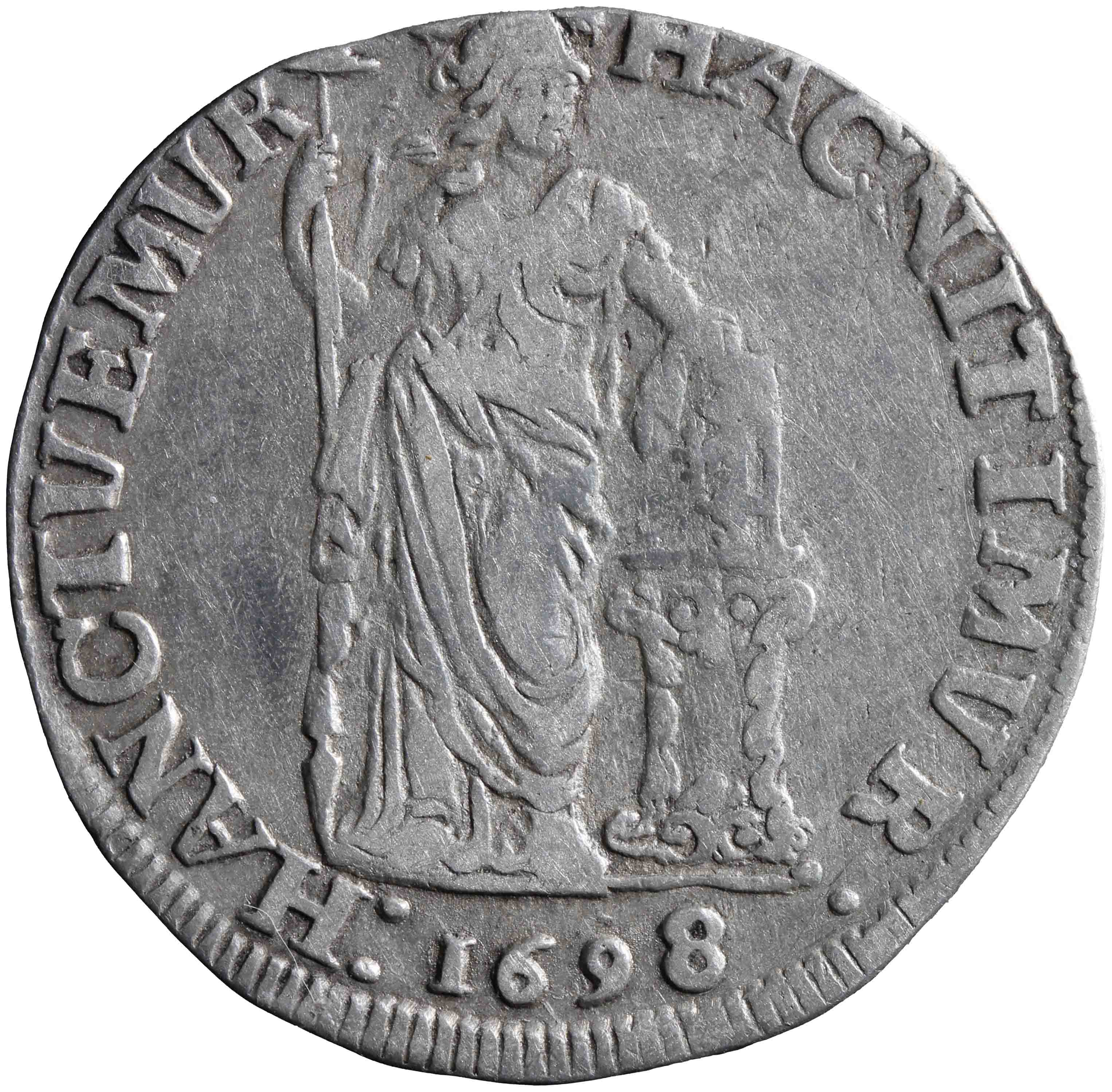 Afbeelding van de voorzijde. Generaliteitsgulden. Inventarisnummer:NM-01130