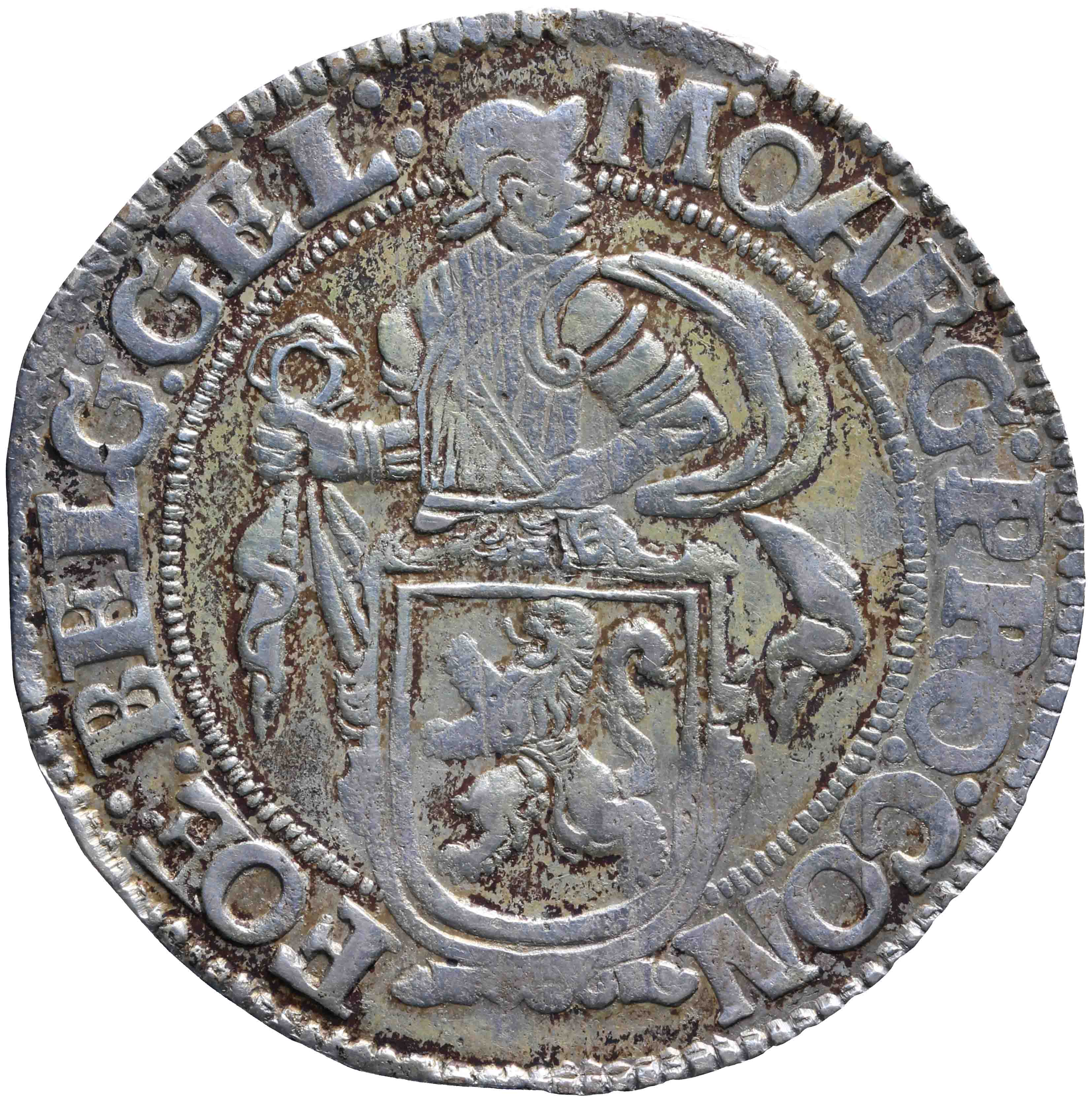 Afbeelding van de voorzijde. leeuwendaalder op Generaliteitsmuntvoet. Inventarisnummer:NM-01134