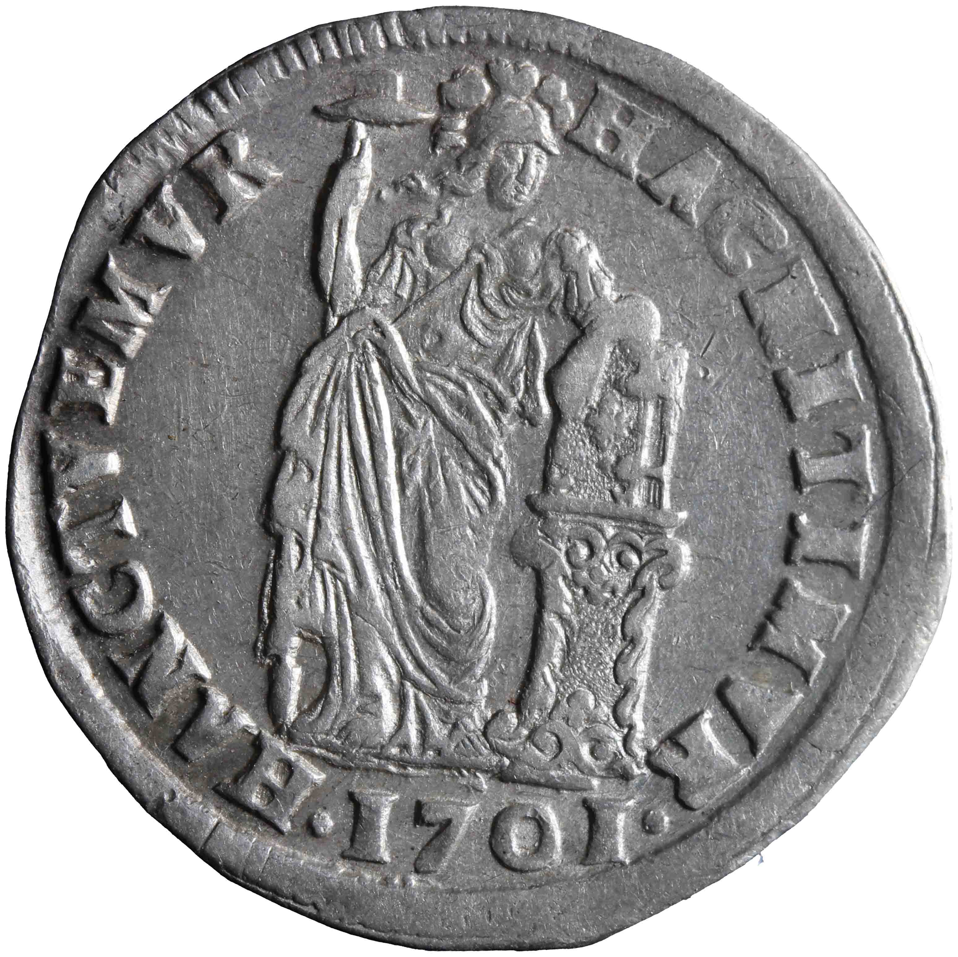 Afbeelding van de voorzijde. Generaliteitsgulden. Inventarisnummer:NM-01137