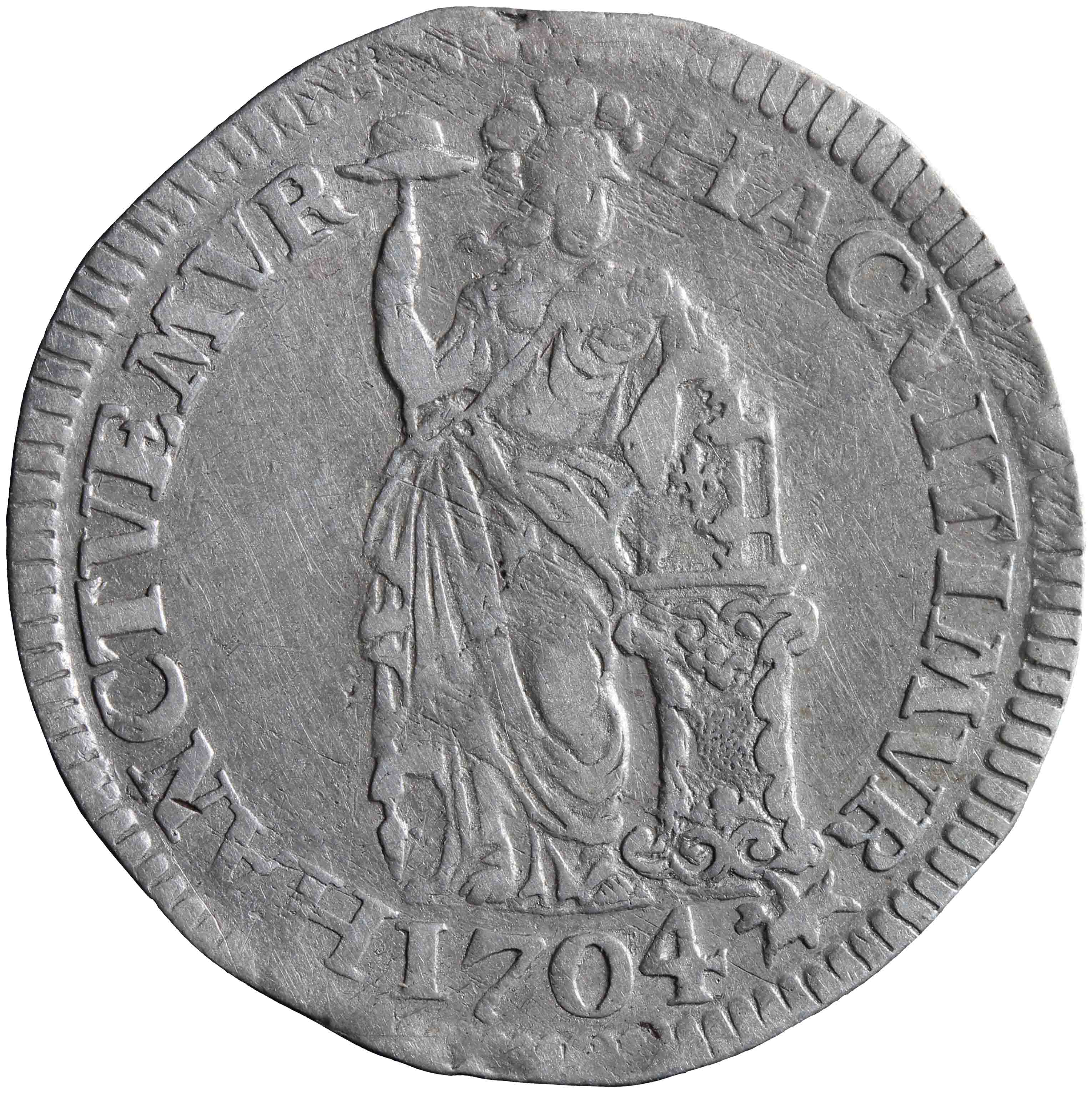 Afbeelding van de voorzijde. Generaliteitsgulden. Inventarisnummer:NM-01144