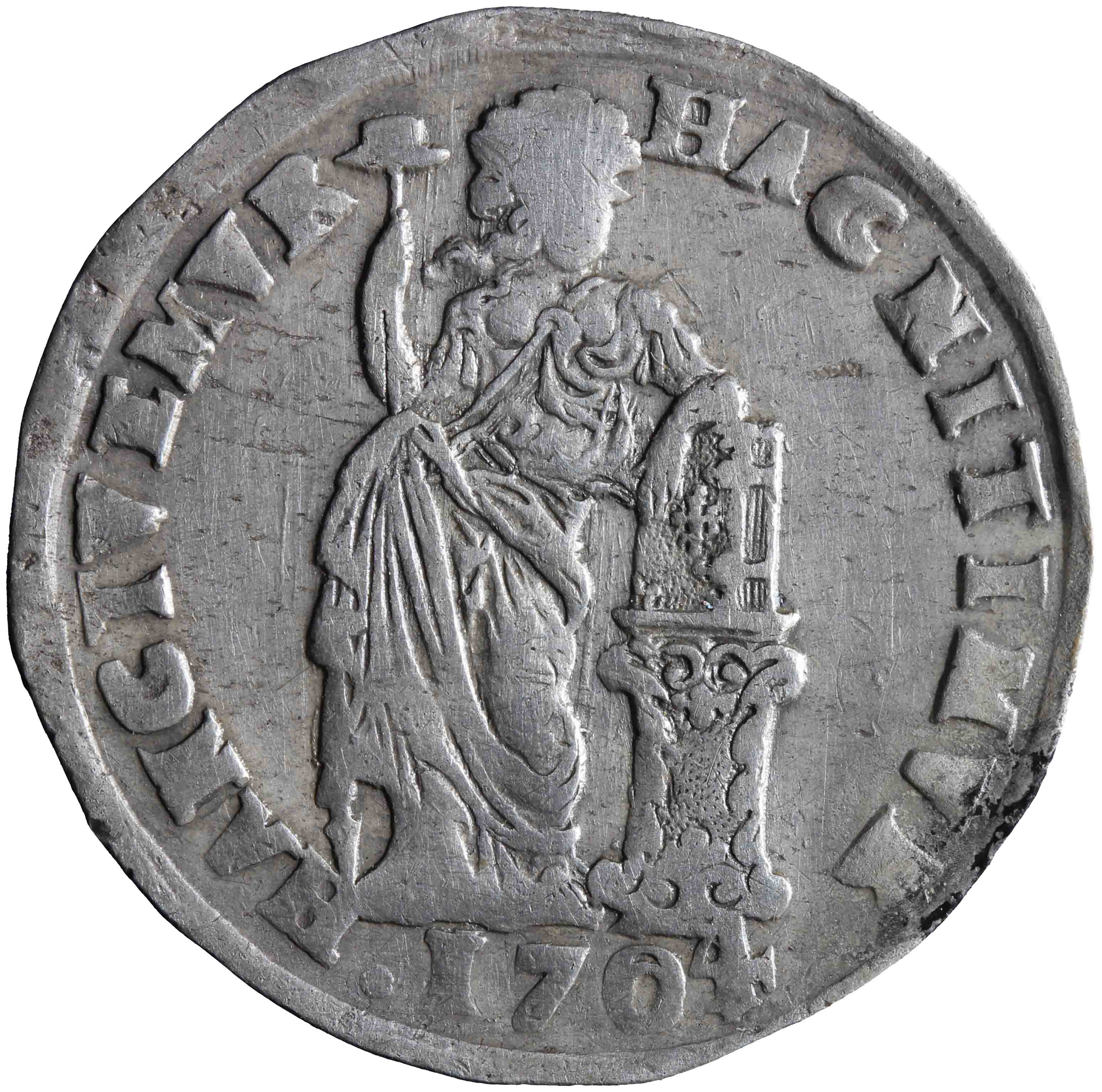 Afbeelding van de voorzijde. Generaliteitsgulden. Inventarisnummer:NM-01145