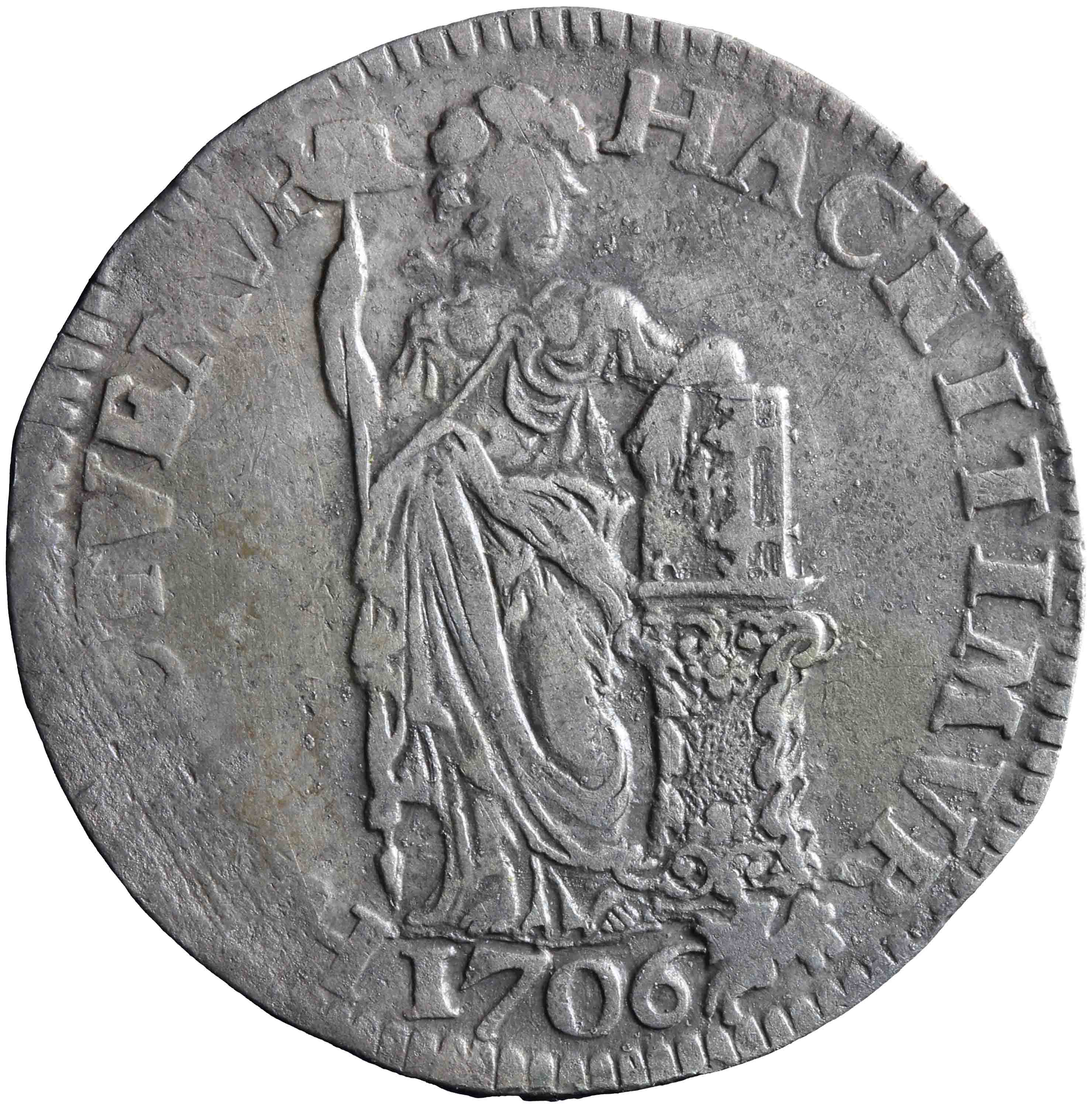 Afbeelding van de voorzijde. Generaliteitsgulden. Inventarisnummer:NM-01150