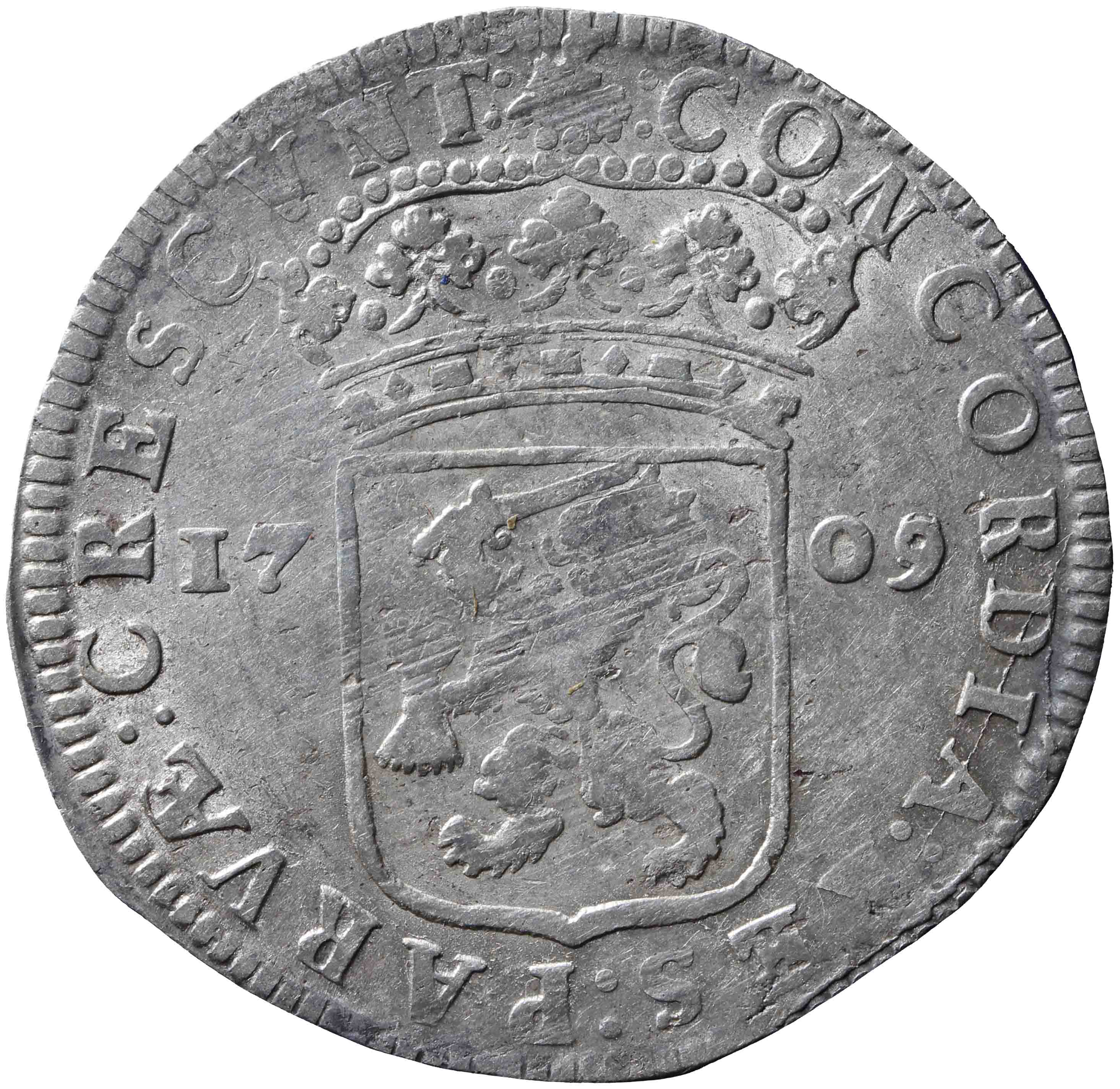 Afbeelding van de keerzijde. zilveren dukaat. Inventarisnummer:NM-01158