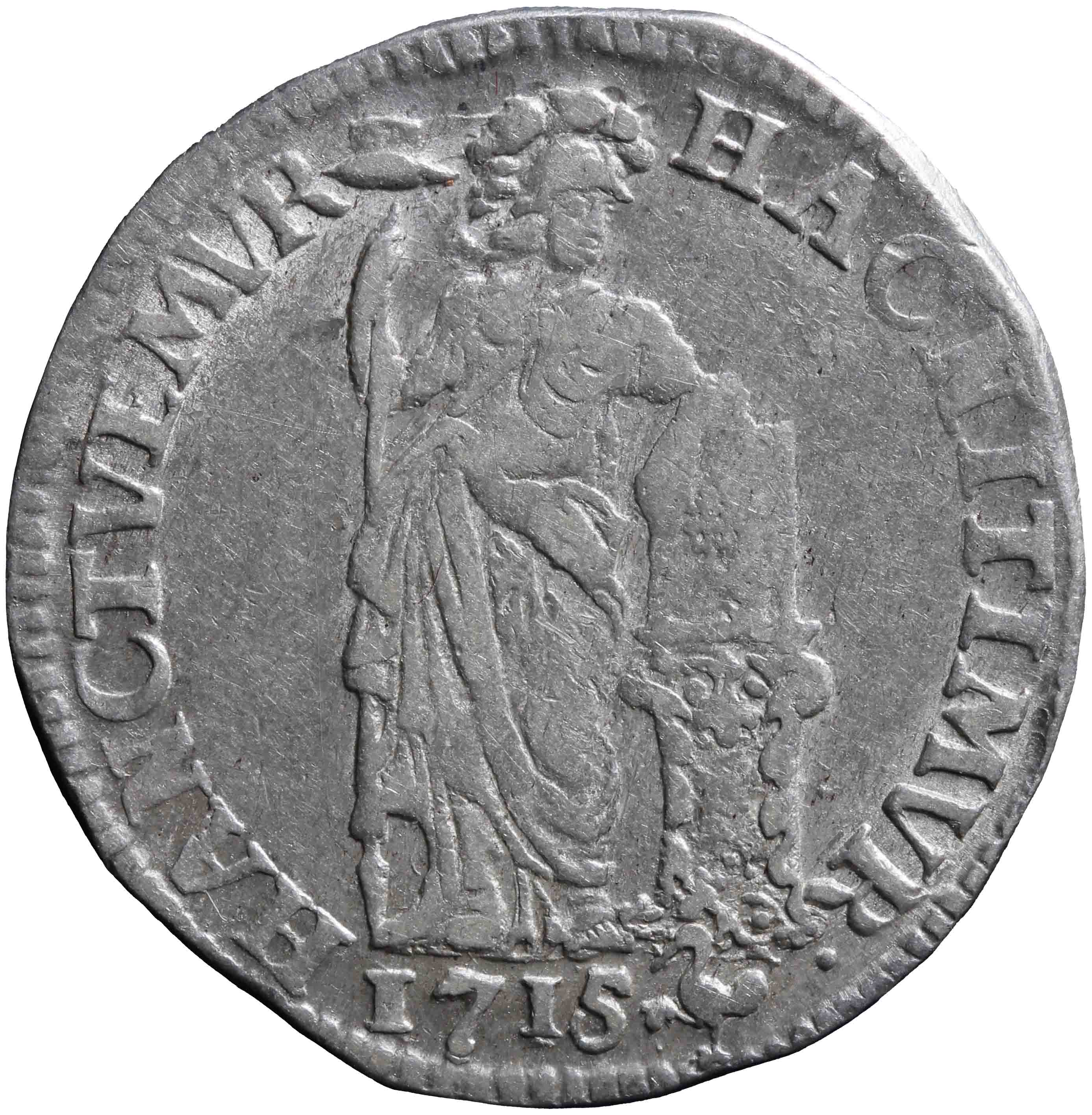 Afbeelding van de voorzijde. Generaliteitsgulden. Inventarisnummer:NM-01174
