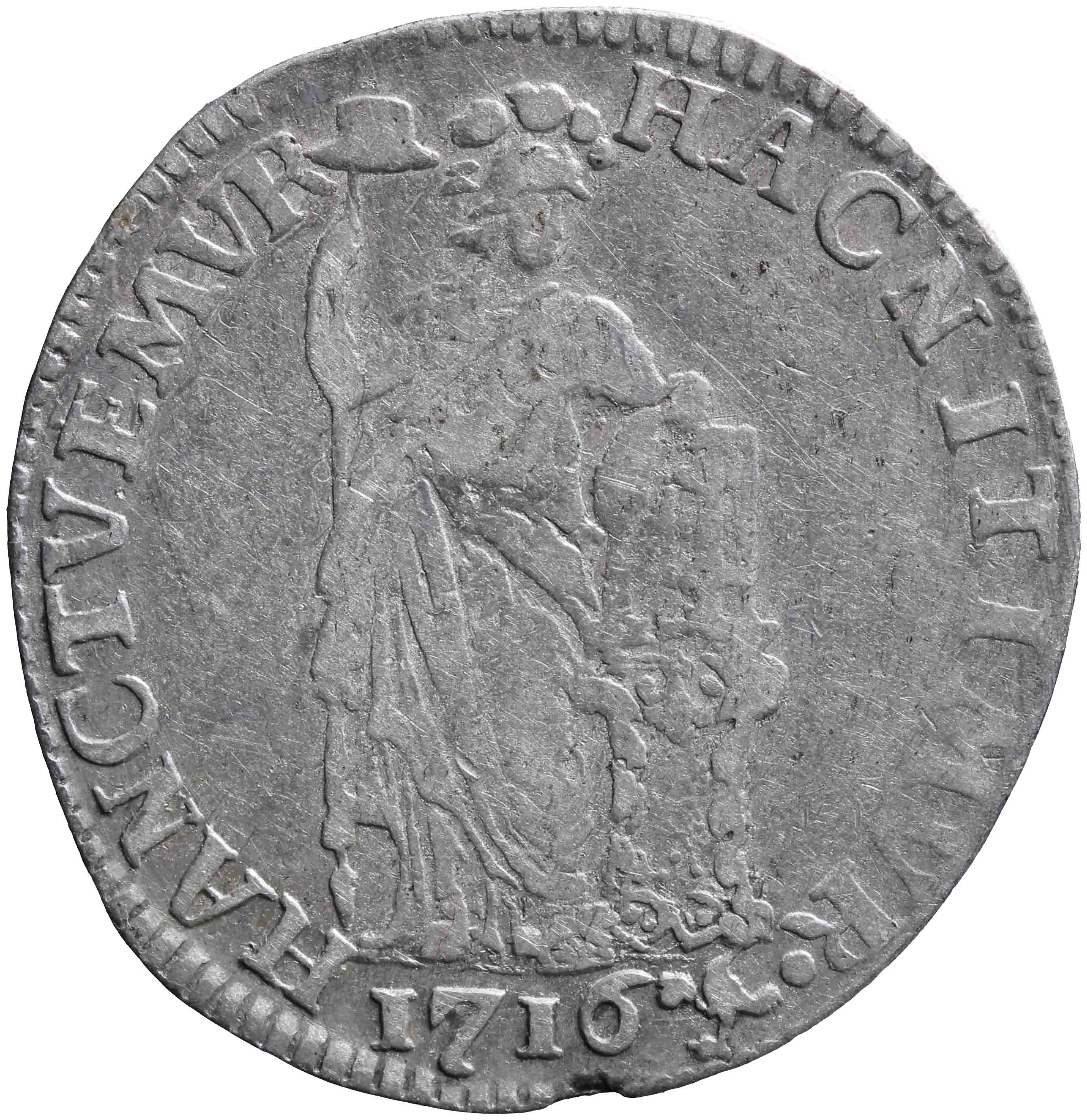 Afbeelding van de voorzijde. Generaliteitsgulden. Inventarisnummer:NM-01176