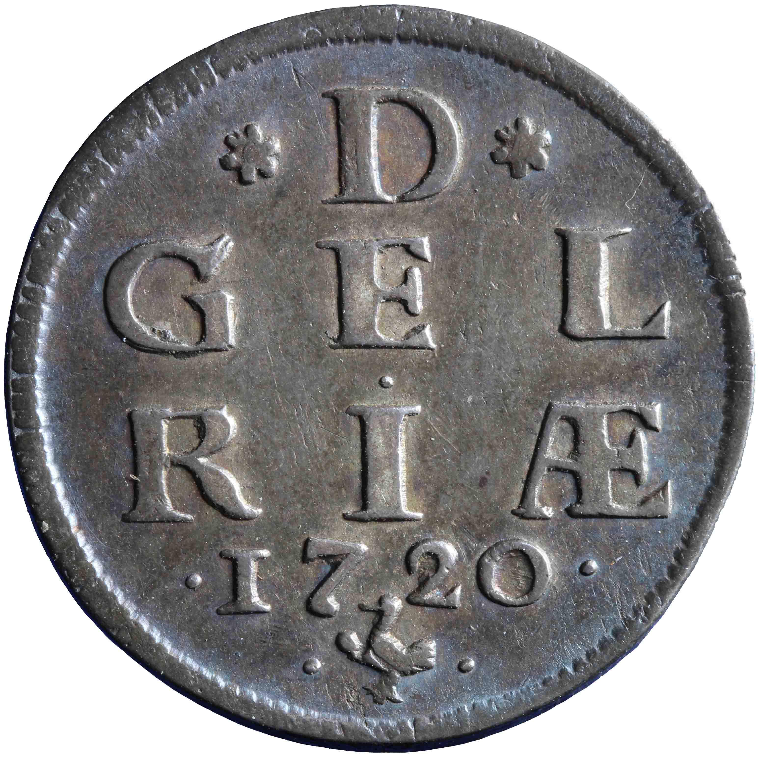 Afbeelding van de keerzijde. duit. Inventarisnummer:NM-01184